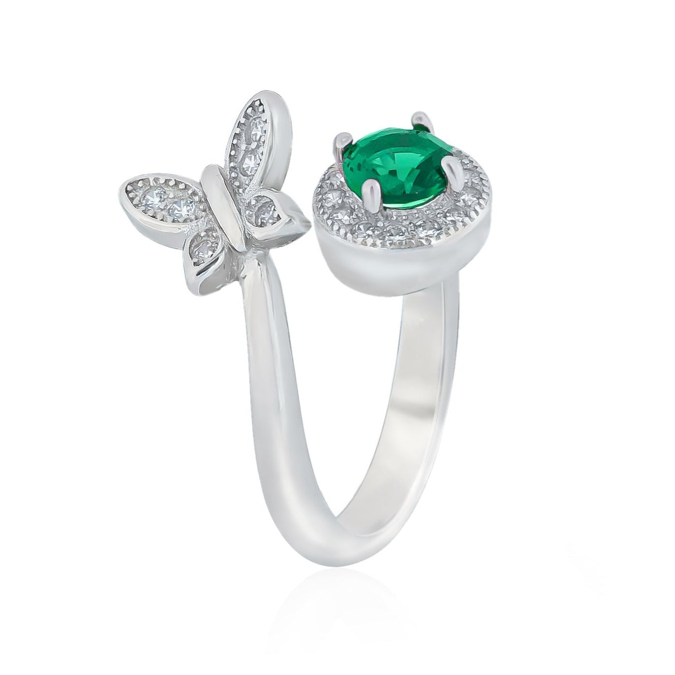 Emerald Flutter Ring