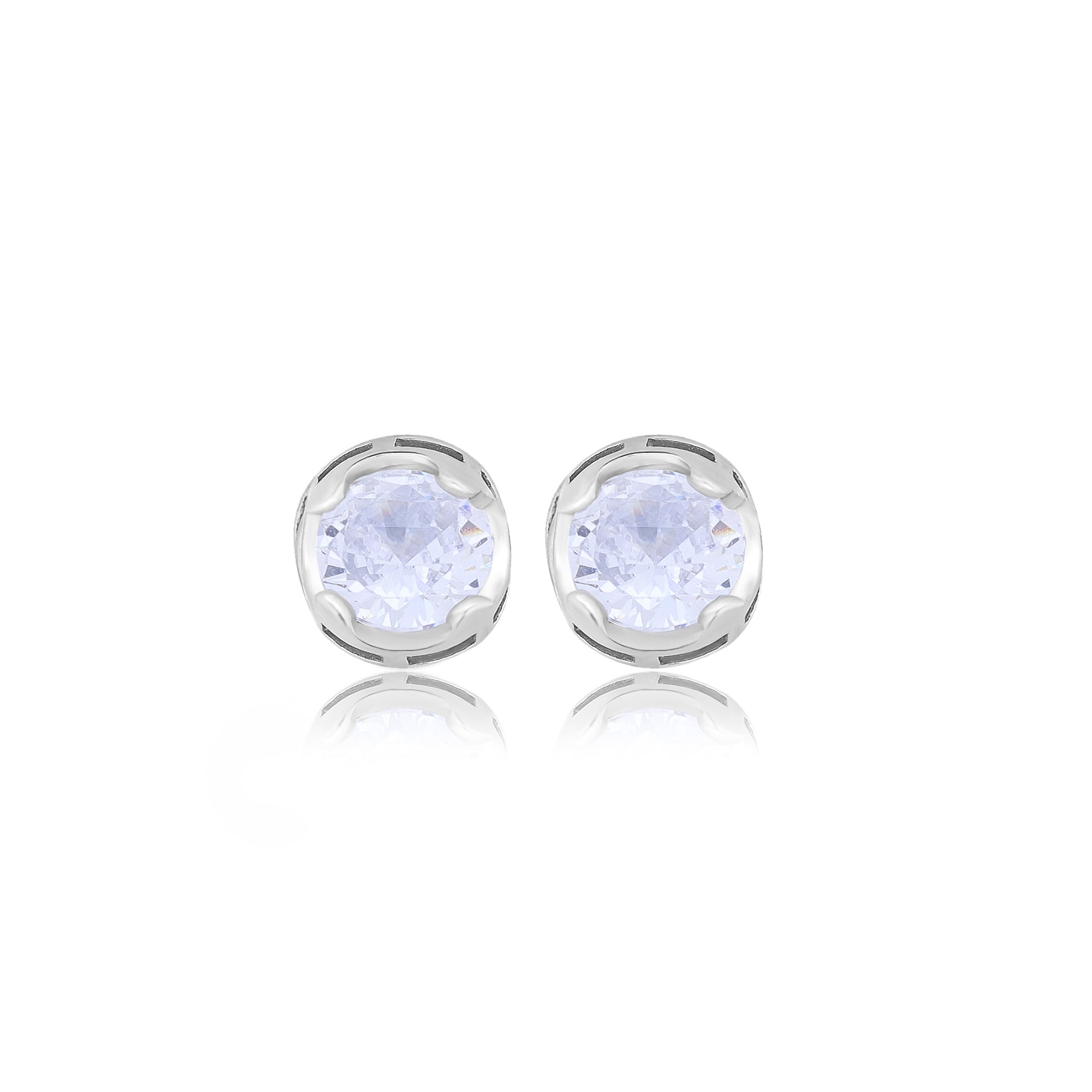 Reversible Circle Diamond Pearl Earring