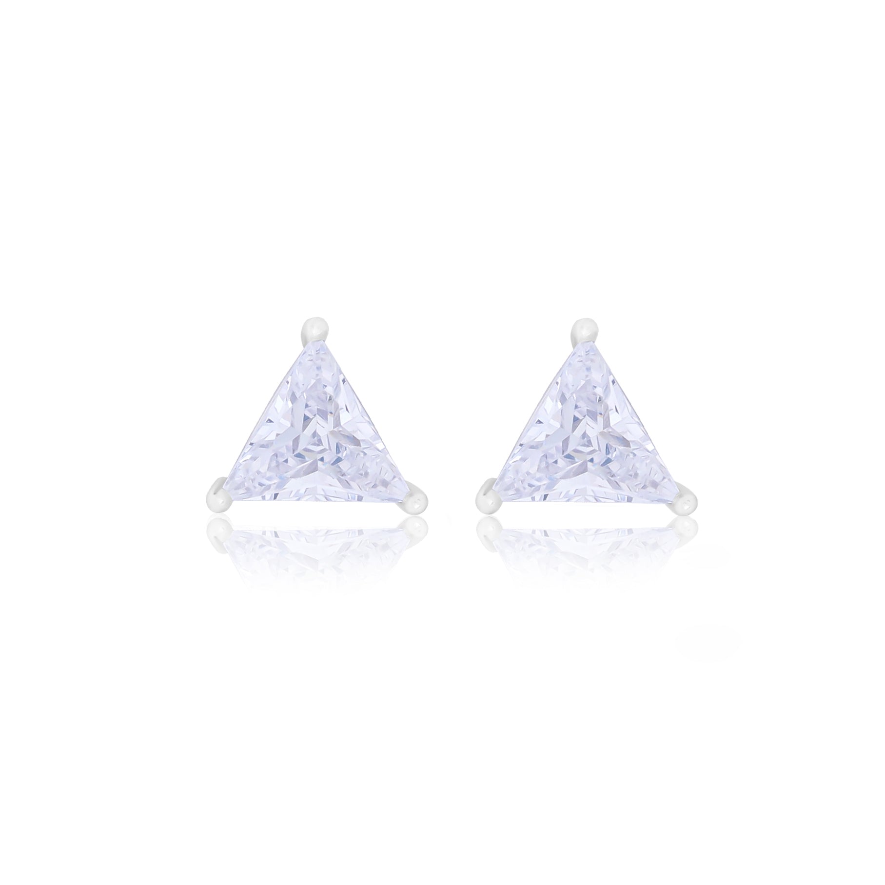 Reversible Triangle Diamond Pearl Earring