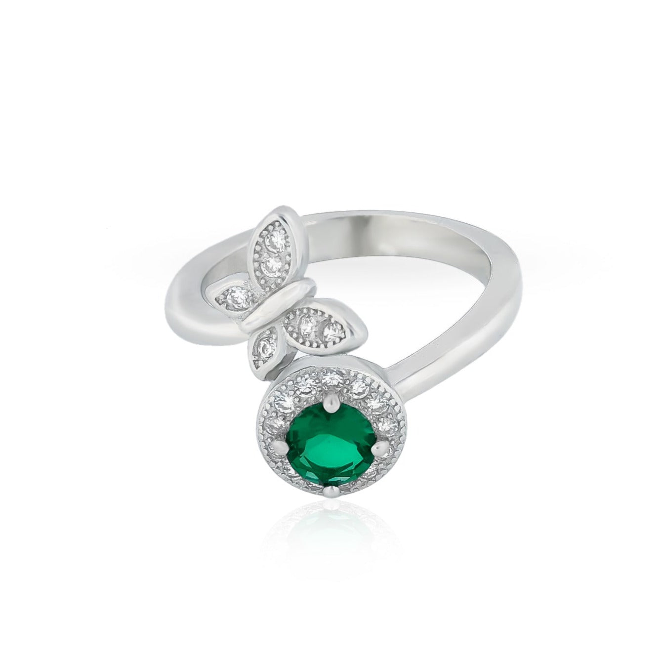 Emerald Flutter Ring