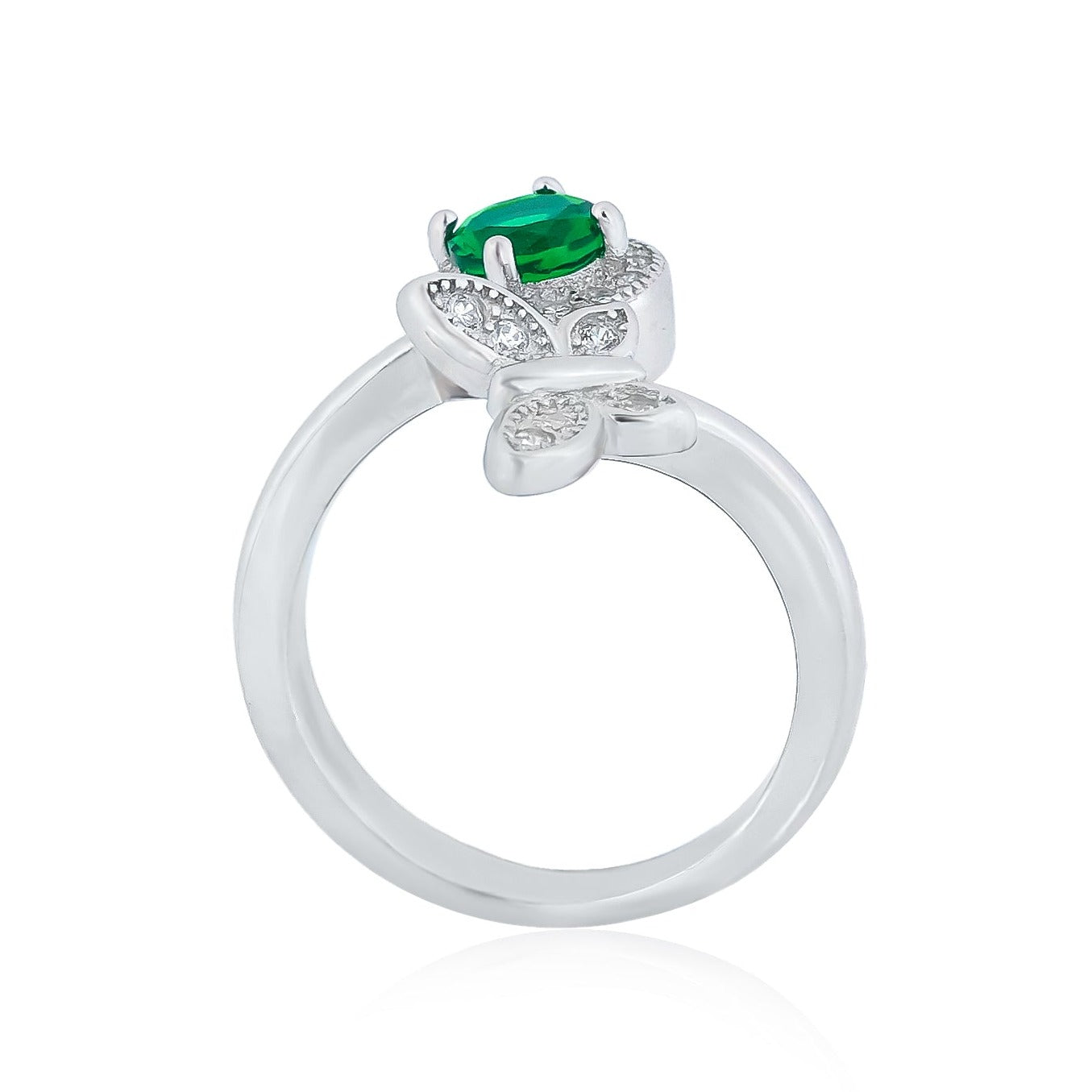 Emerald Flutter Ring