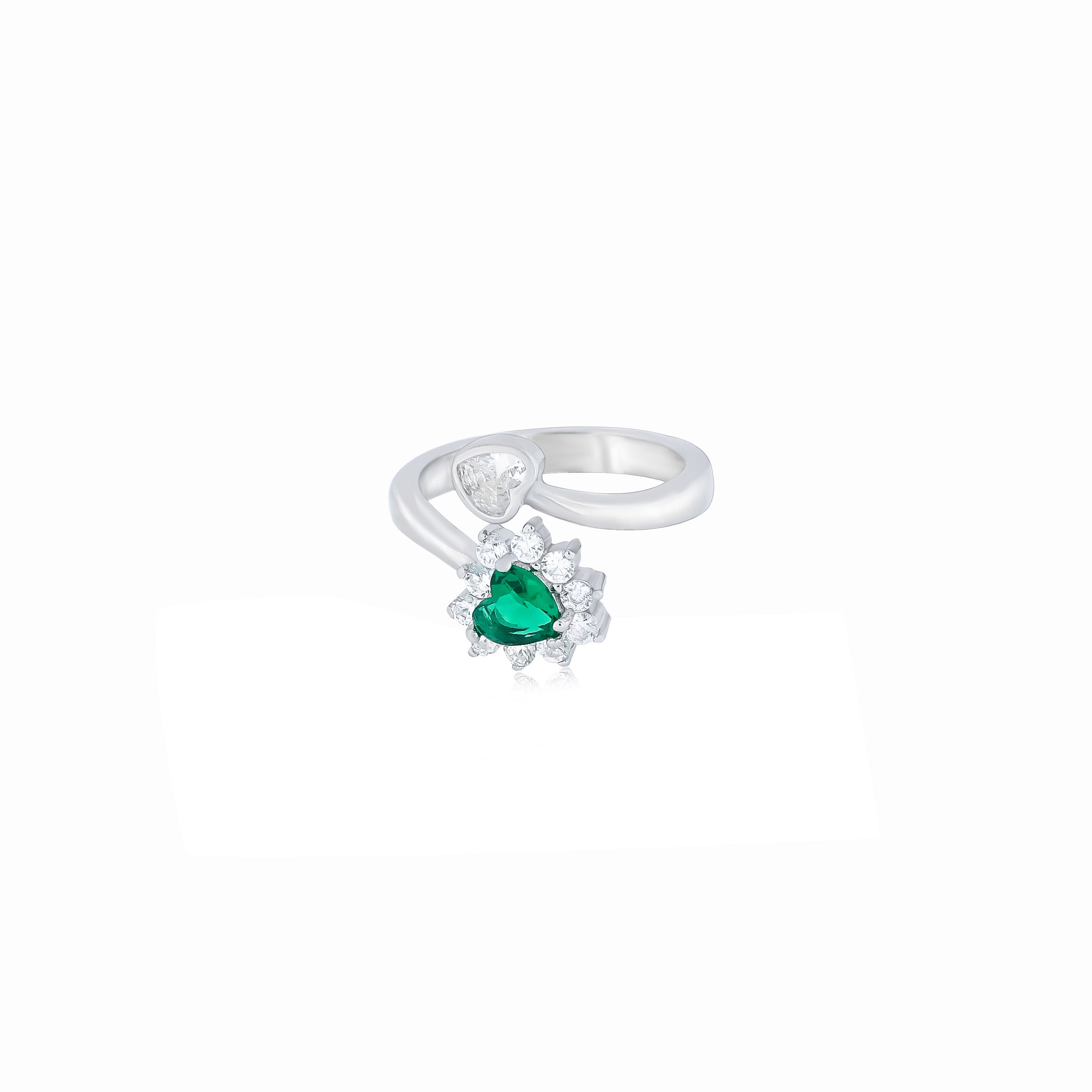 Enchanted Green Heart Ring