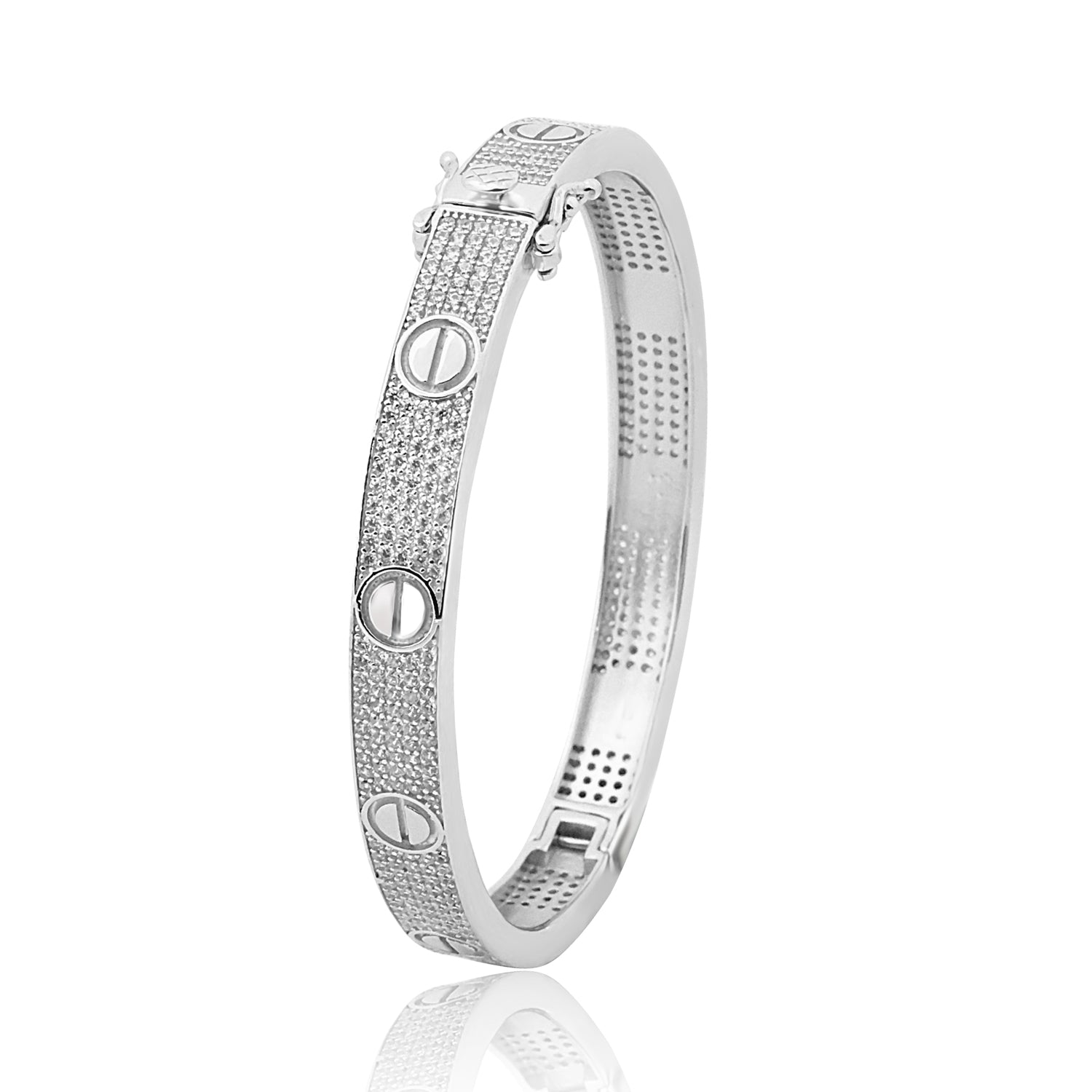 Bold Silver Statement Kada Bracelet