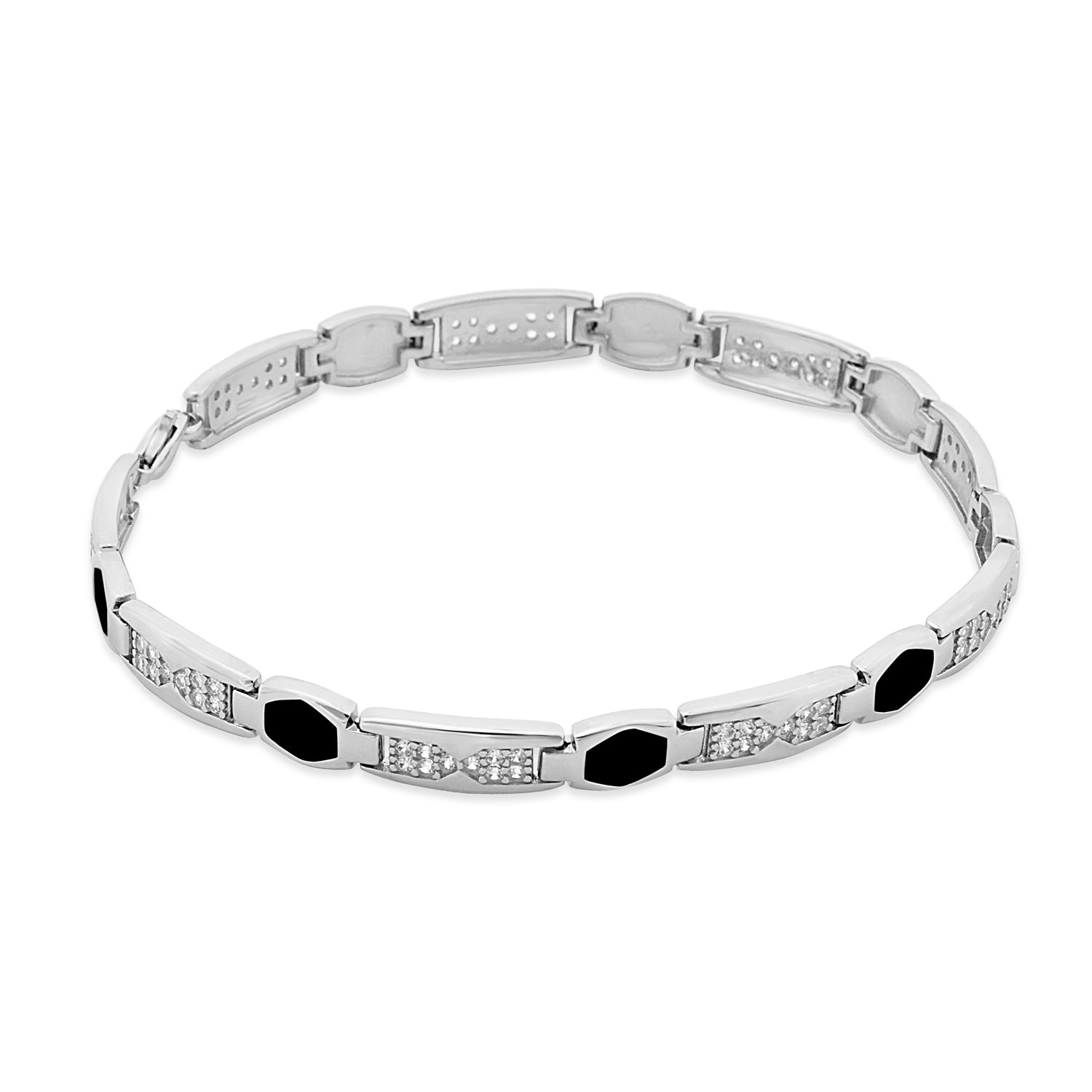 Silver Onyx Focus Bracelet