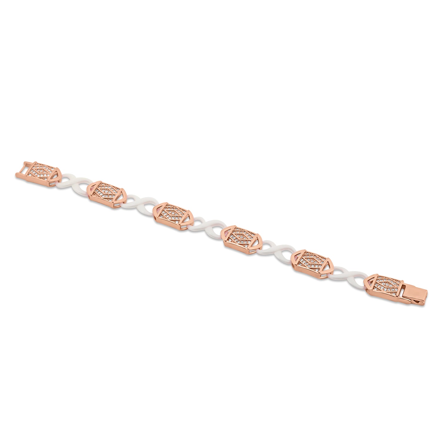 Rosegold Gilded Ivory Men's Bracelet