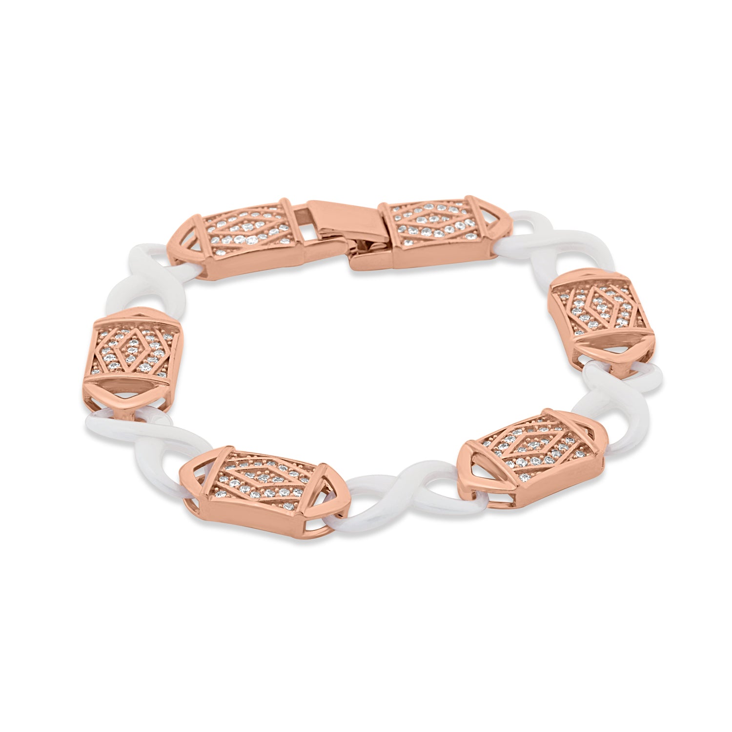 Rosegold Gilded Ivory Men's Bracelet