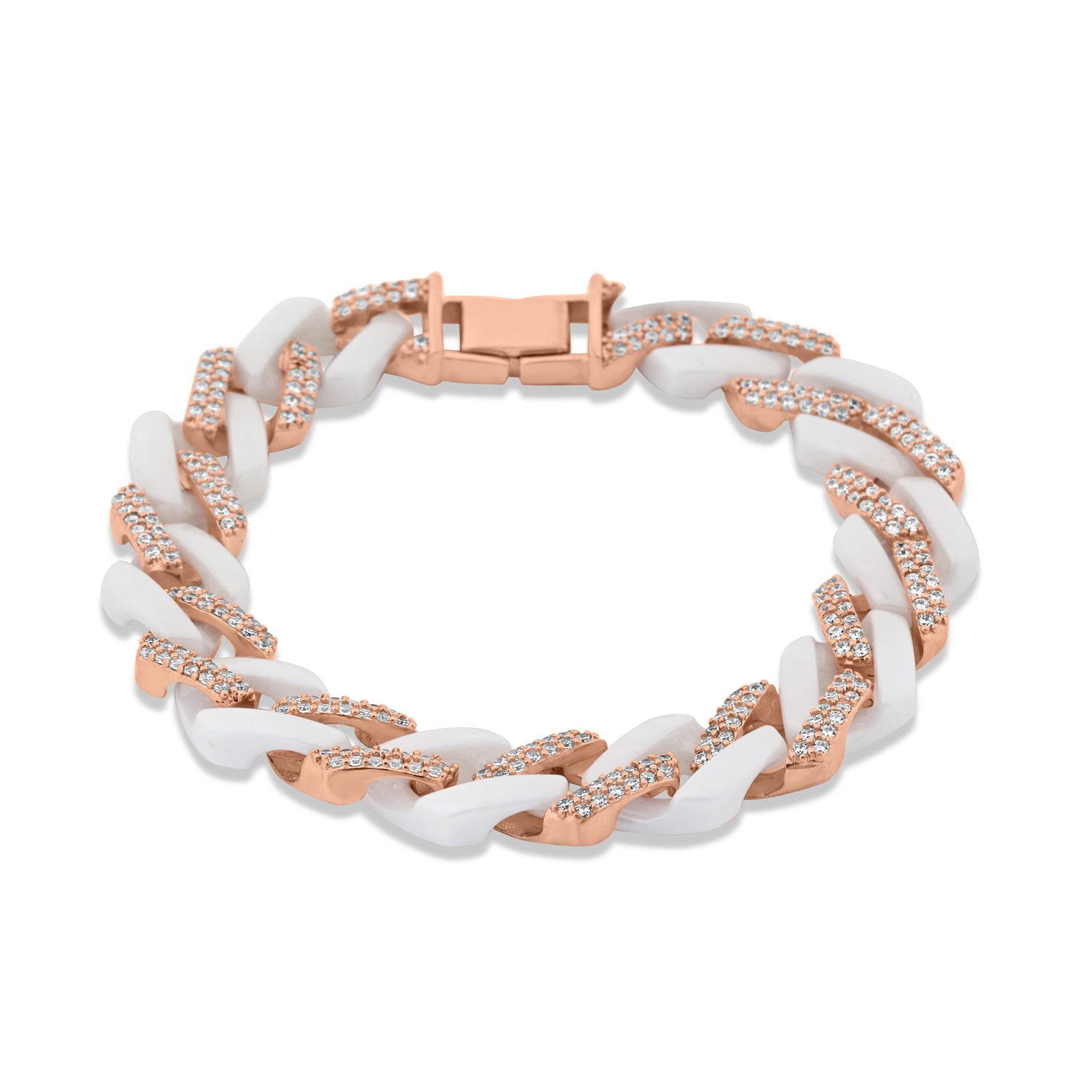 Rosegold Opulent Ivory Cuff Bracelet