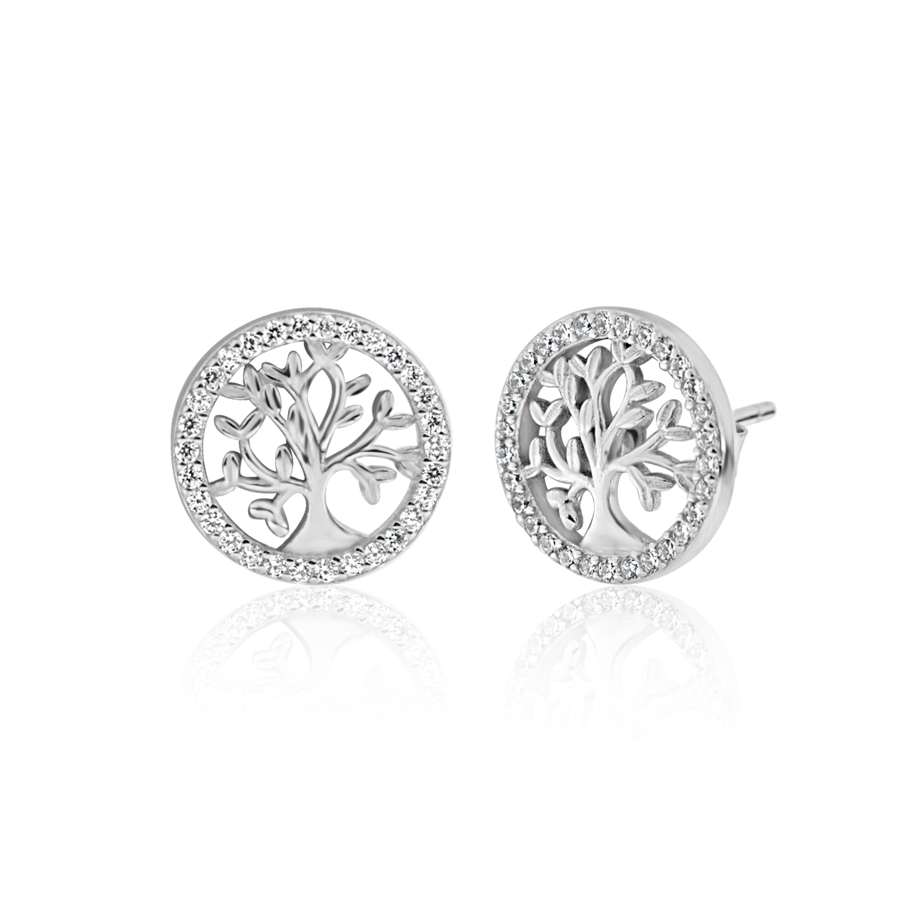 Tree Of Life Stud Earrings by janvi by shreedevi jewellers