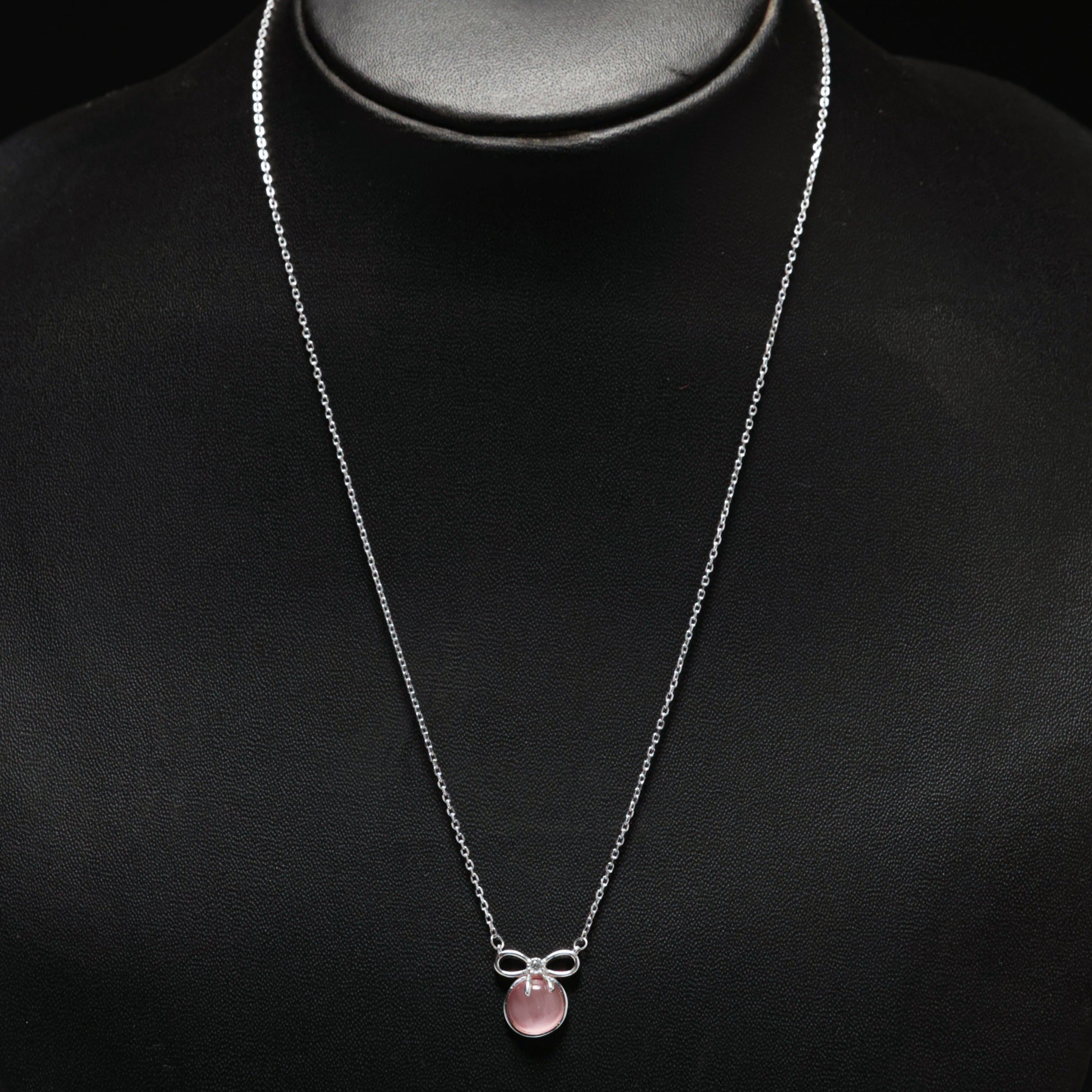 Self Bow Pink Necklace