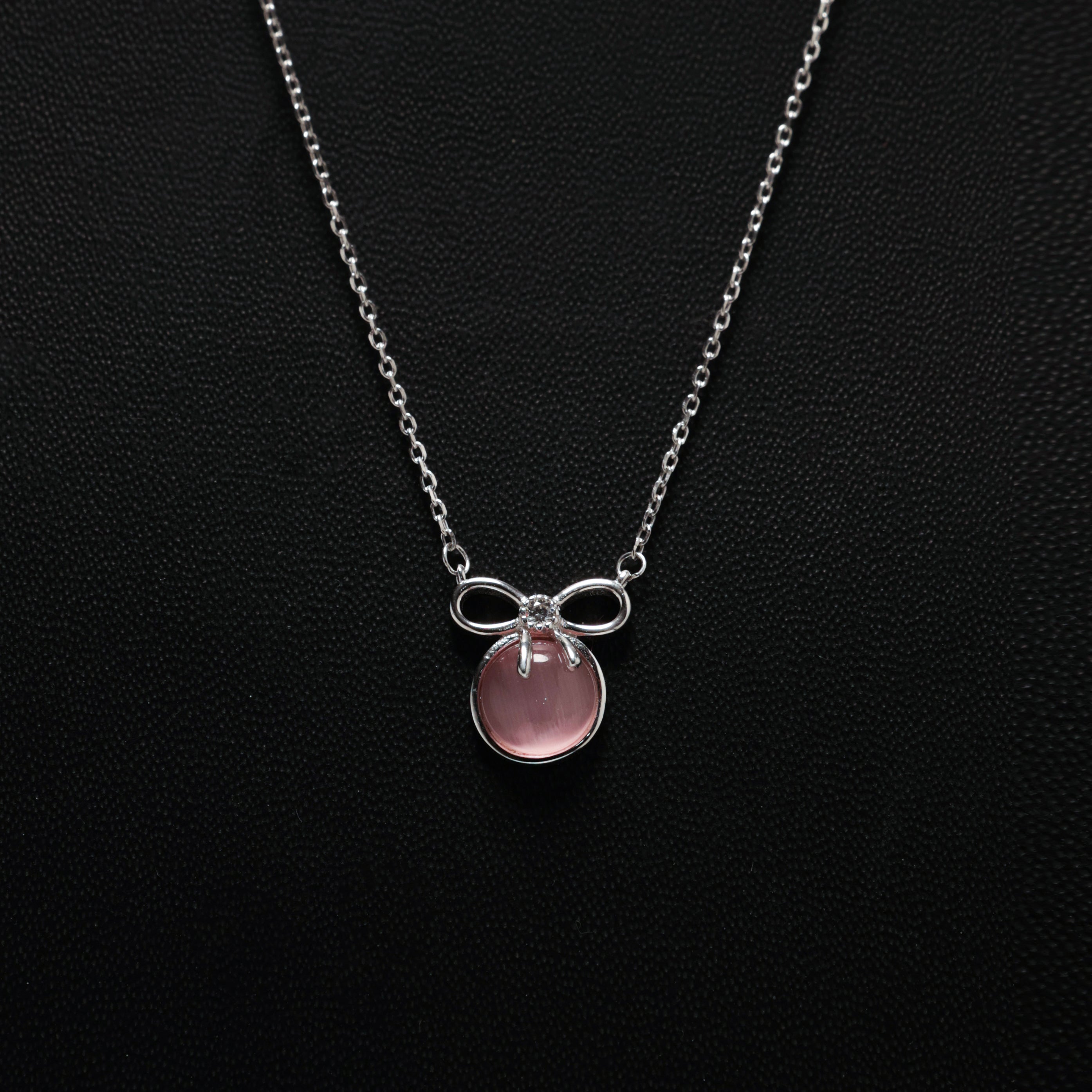 Self Bow Pink Necklace