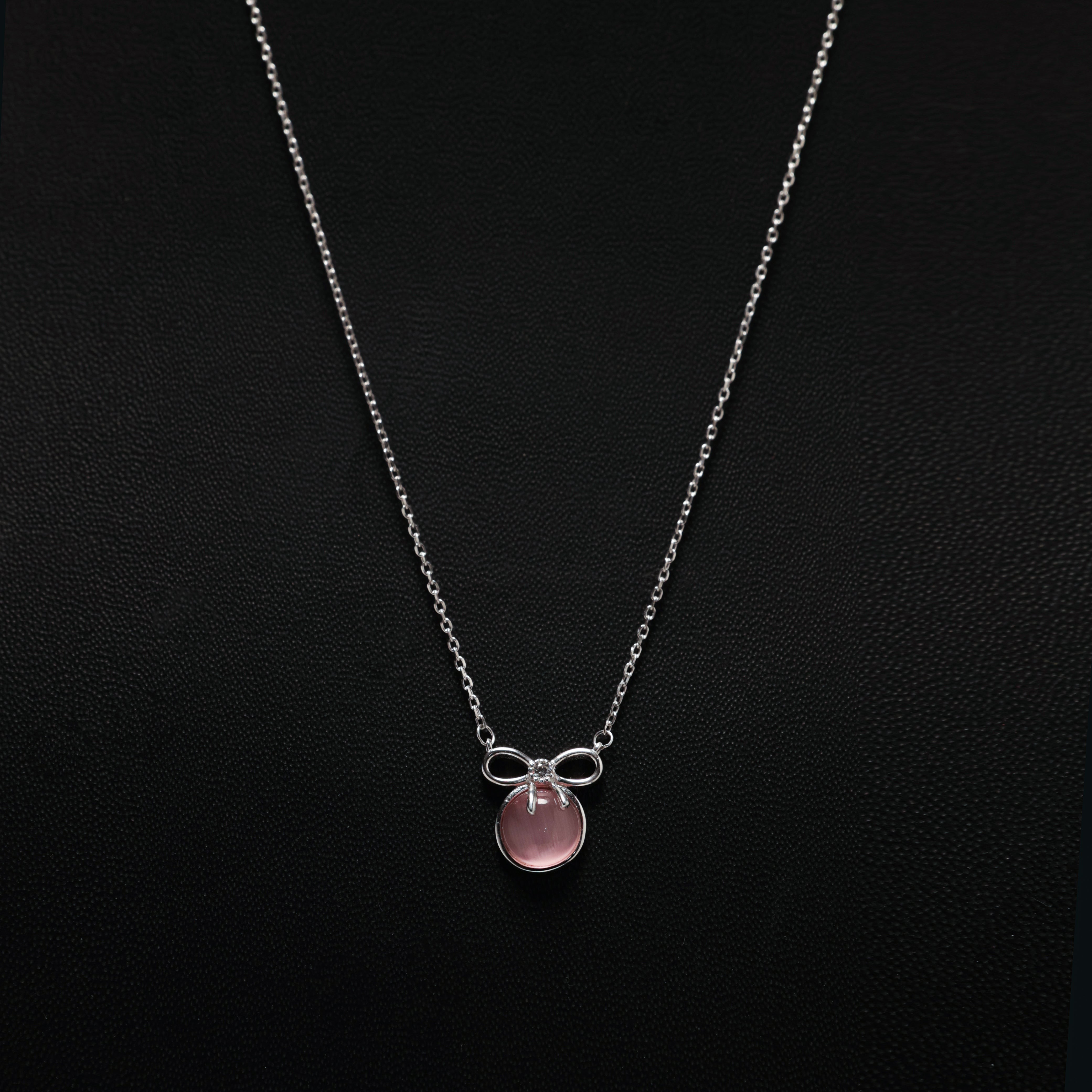 Self Bow Pink Necklace