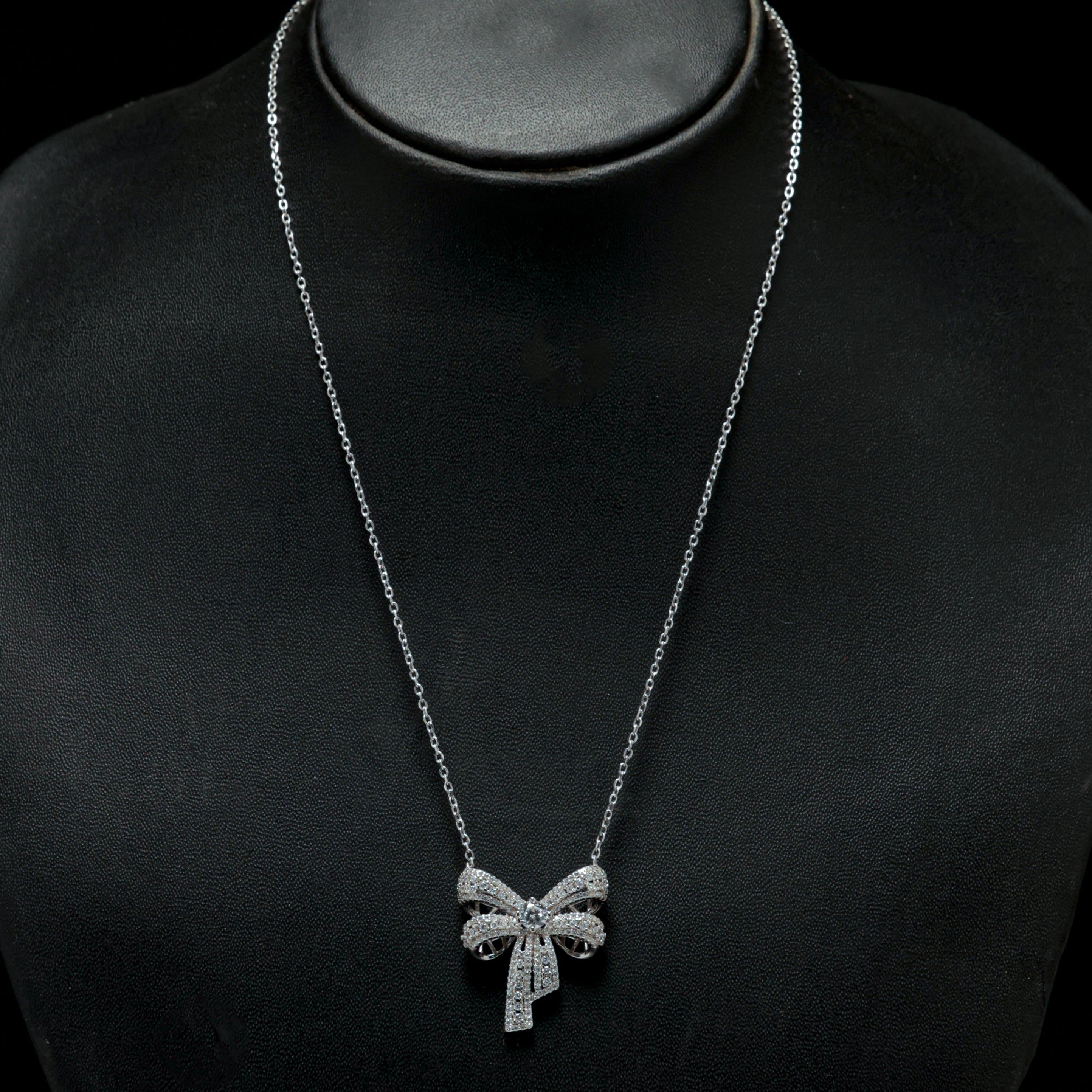 Diamond Bow-Knot Necklace