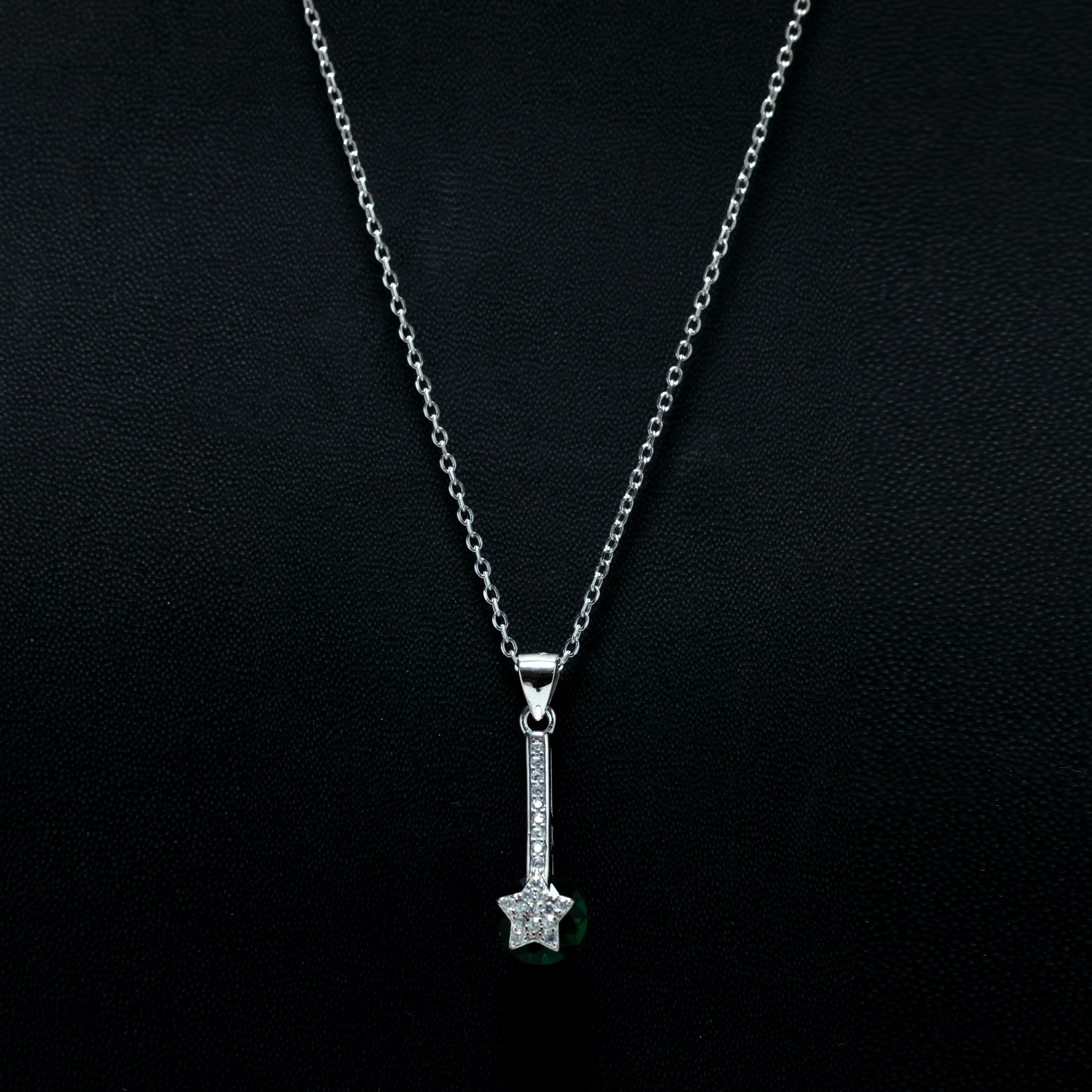 Green Star Tower Necklace