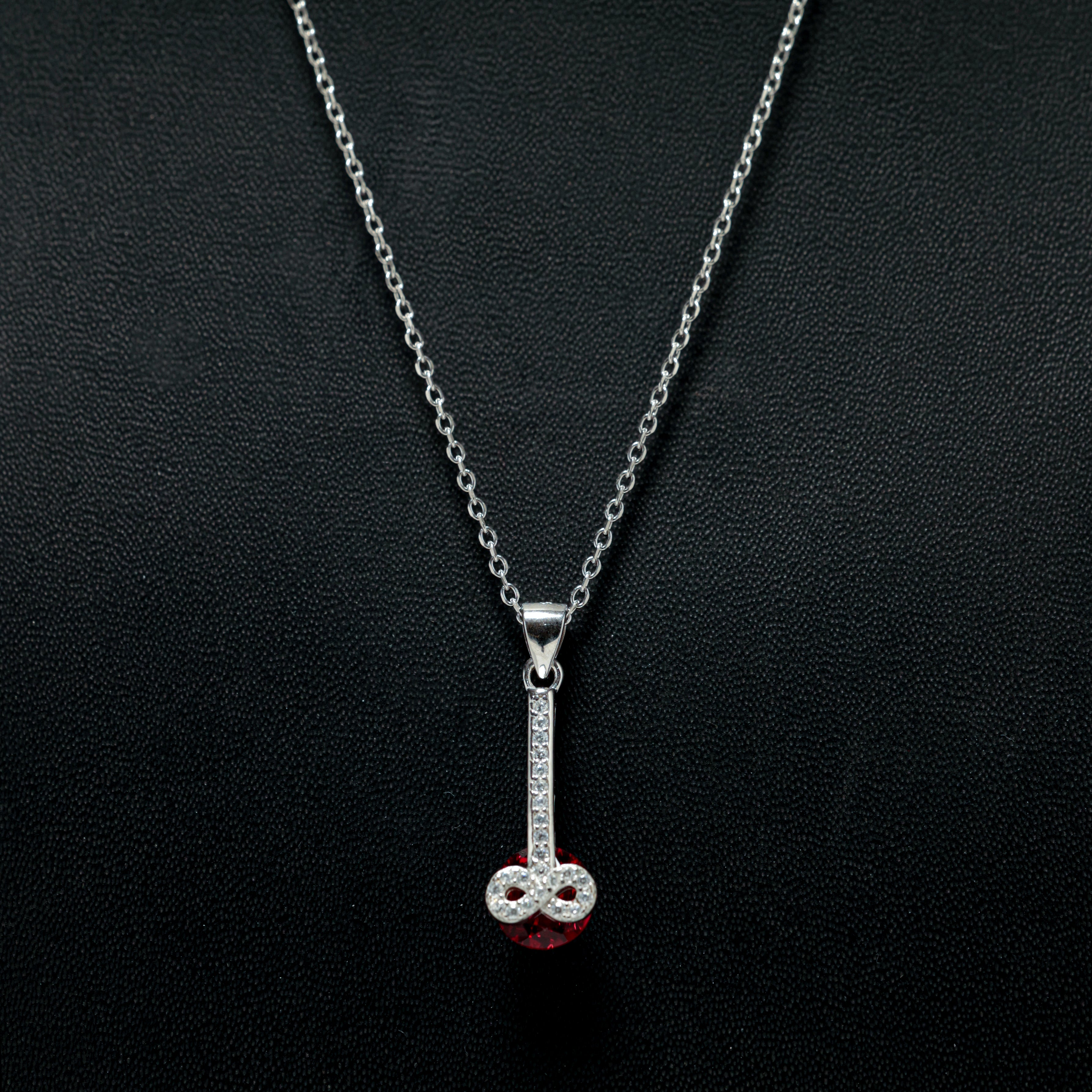 Red Infinity Tower Necklace