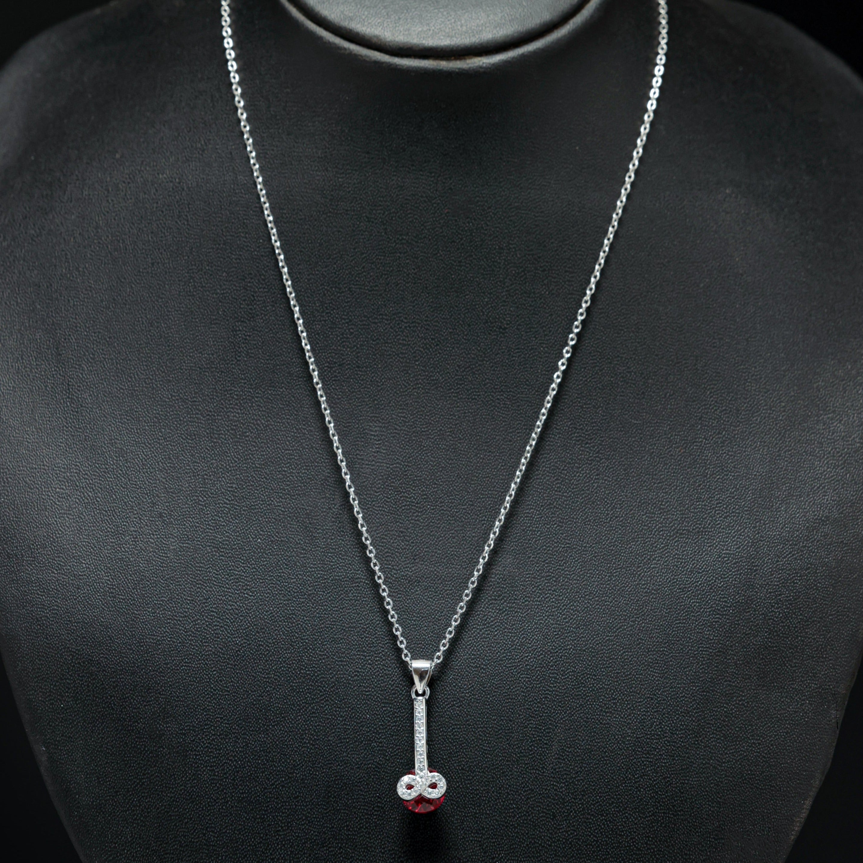 Red Infinity Tower Necklace