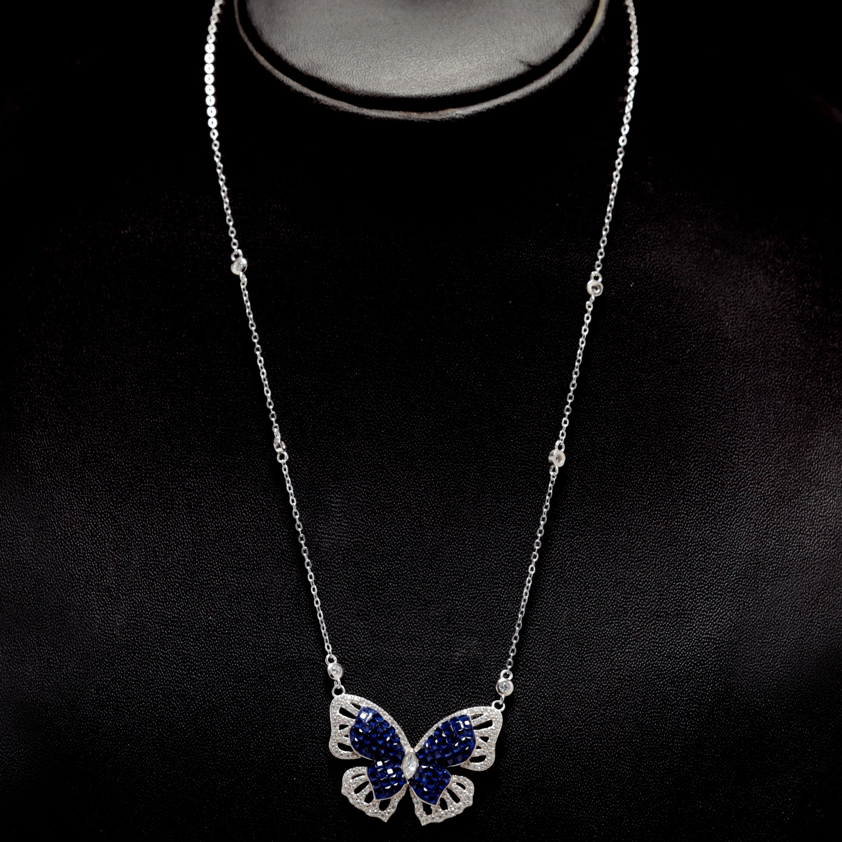 Mighty Blue Butterfly Necklace