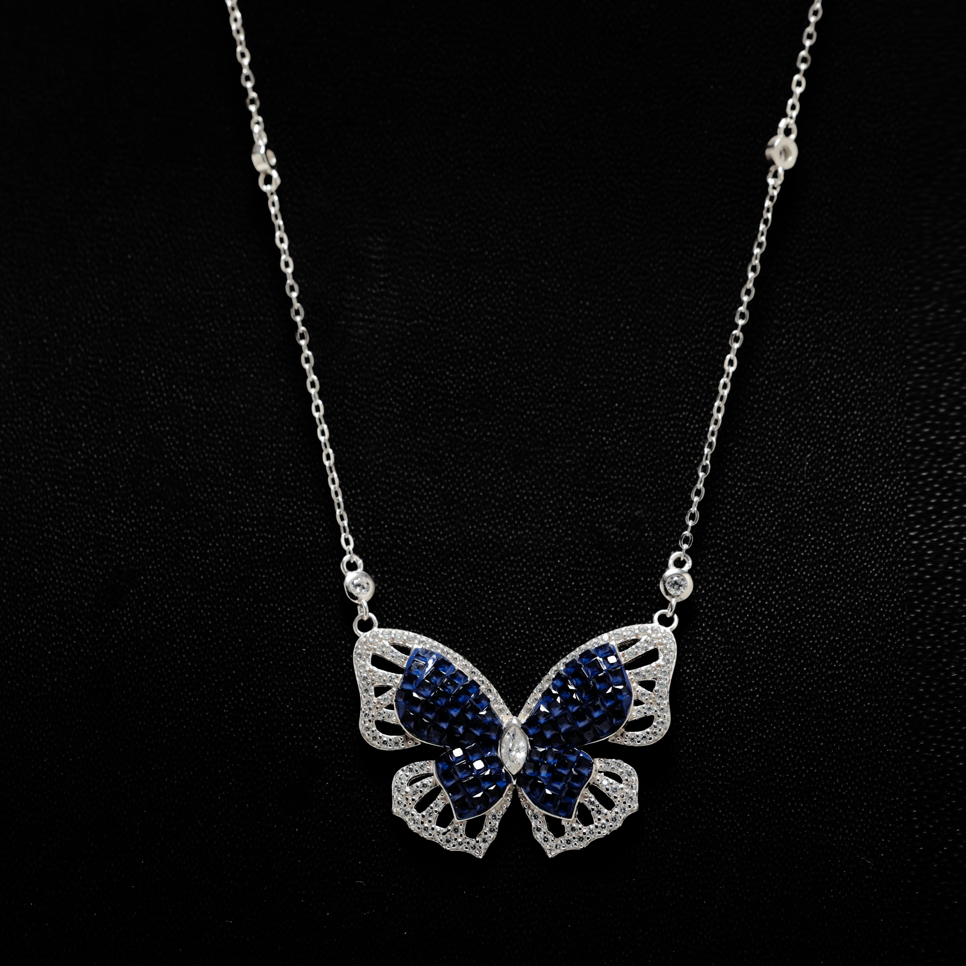 Mighty Blue Butterfly Necklace