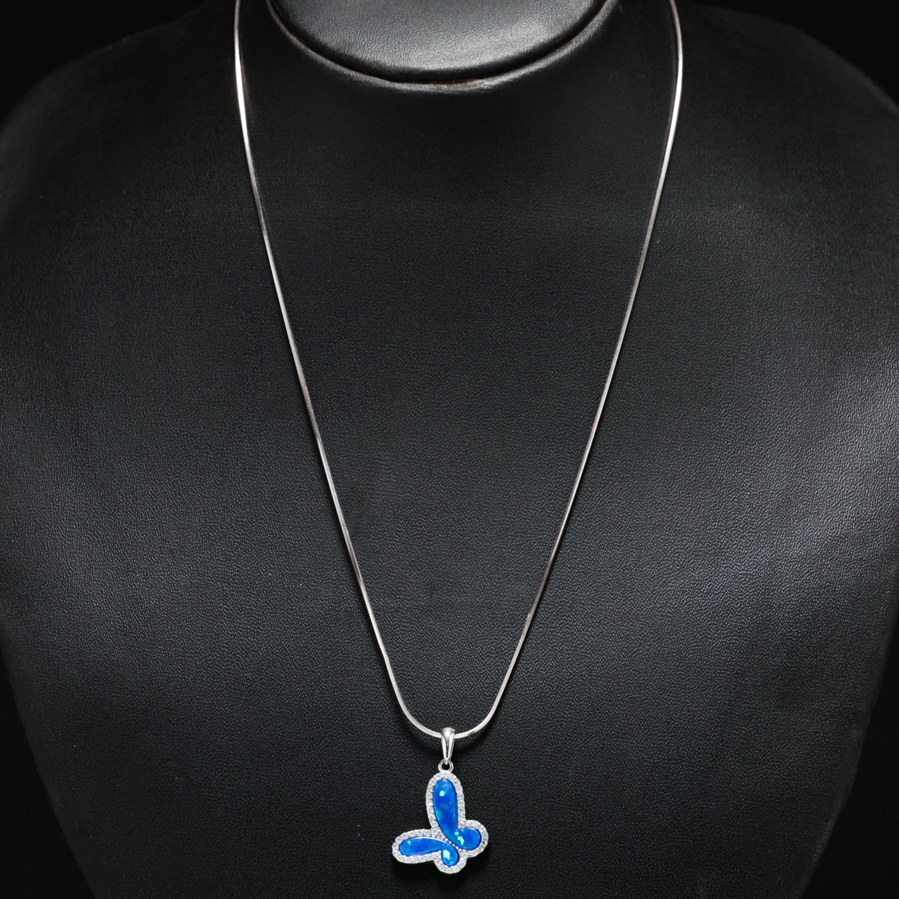 Sapphire Blue Locket With Chain