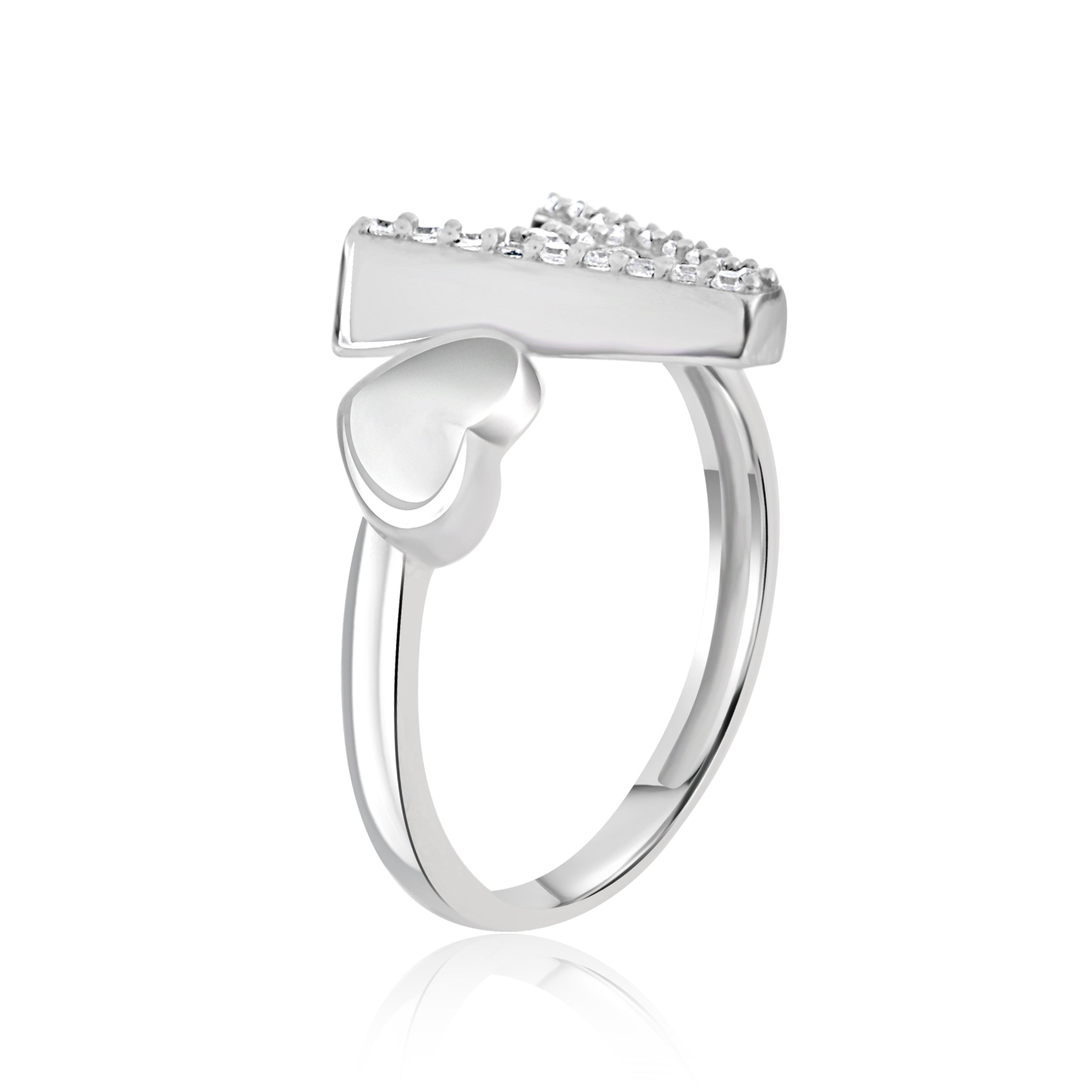 A Letter Heart Ring