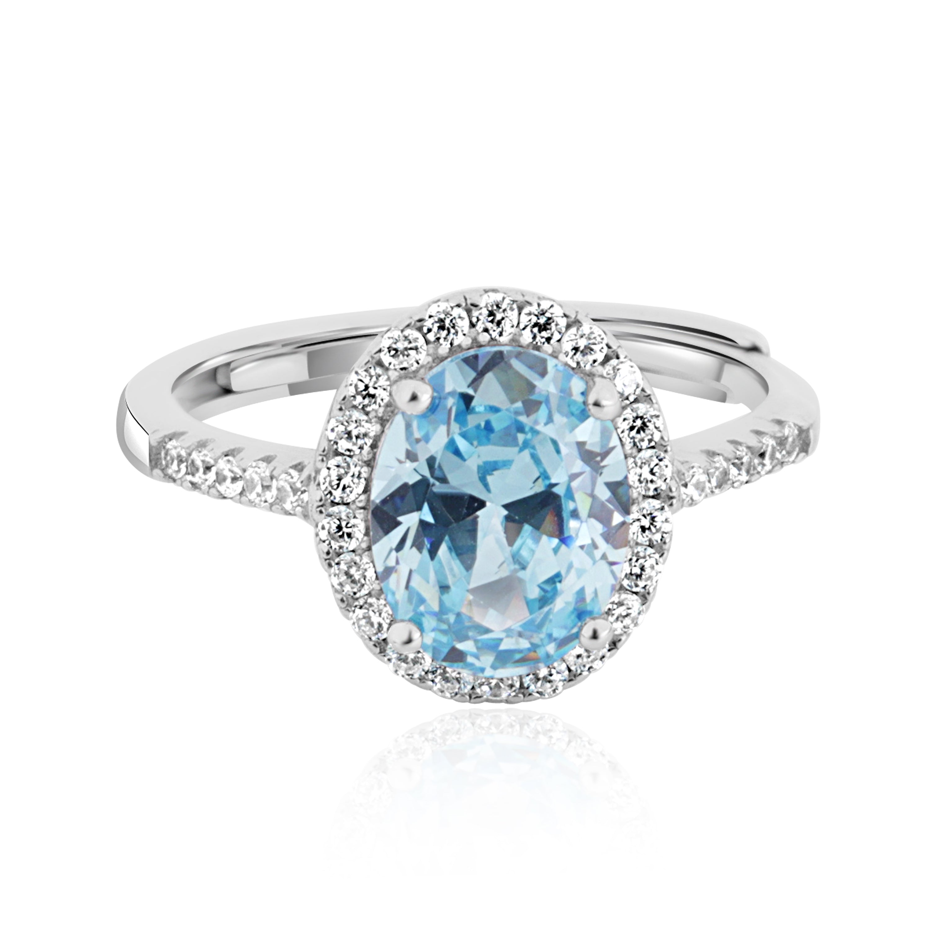 Azure Elegance Silver Ring