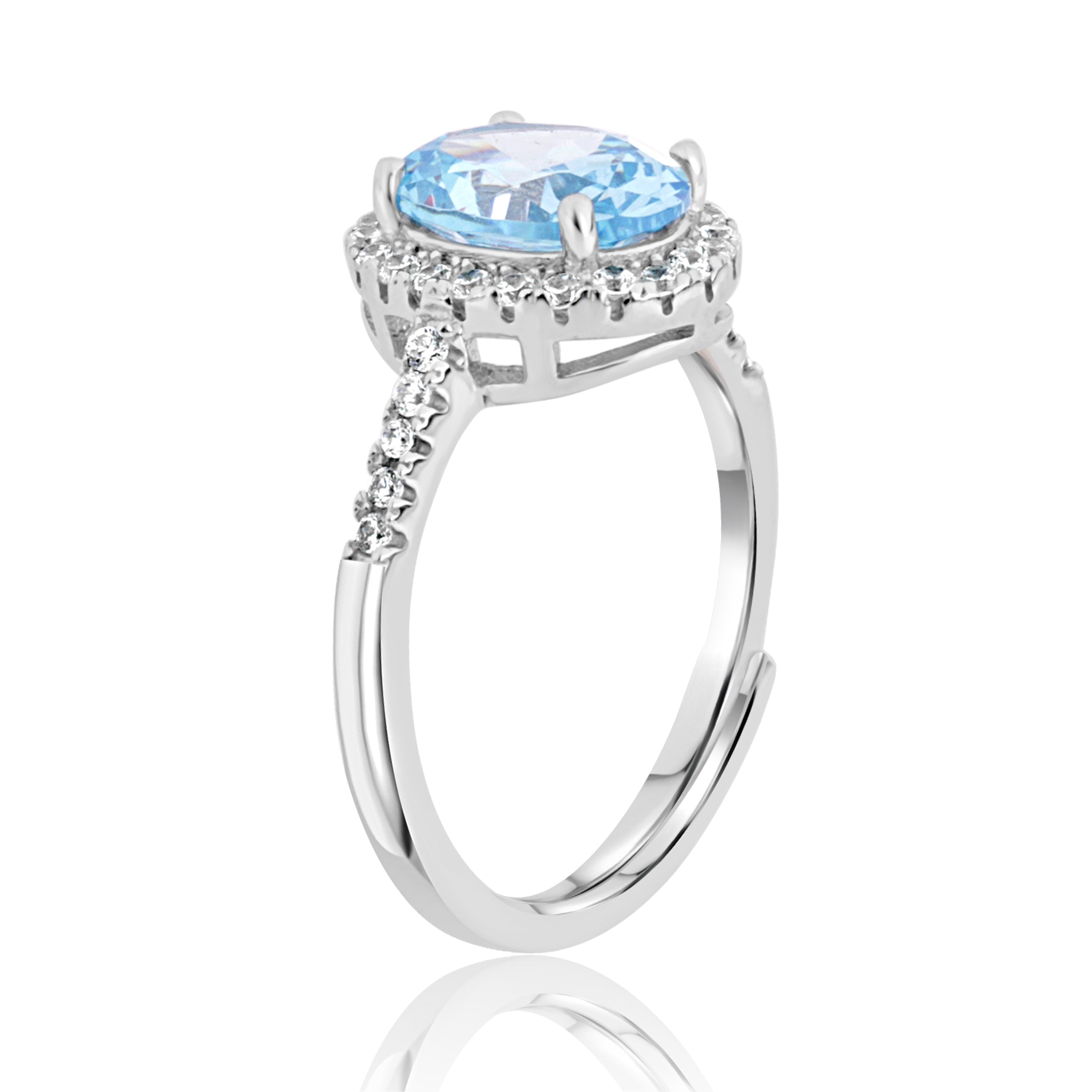 Azure Elegance Silver Ring