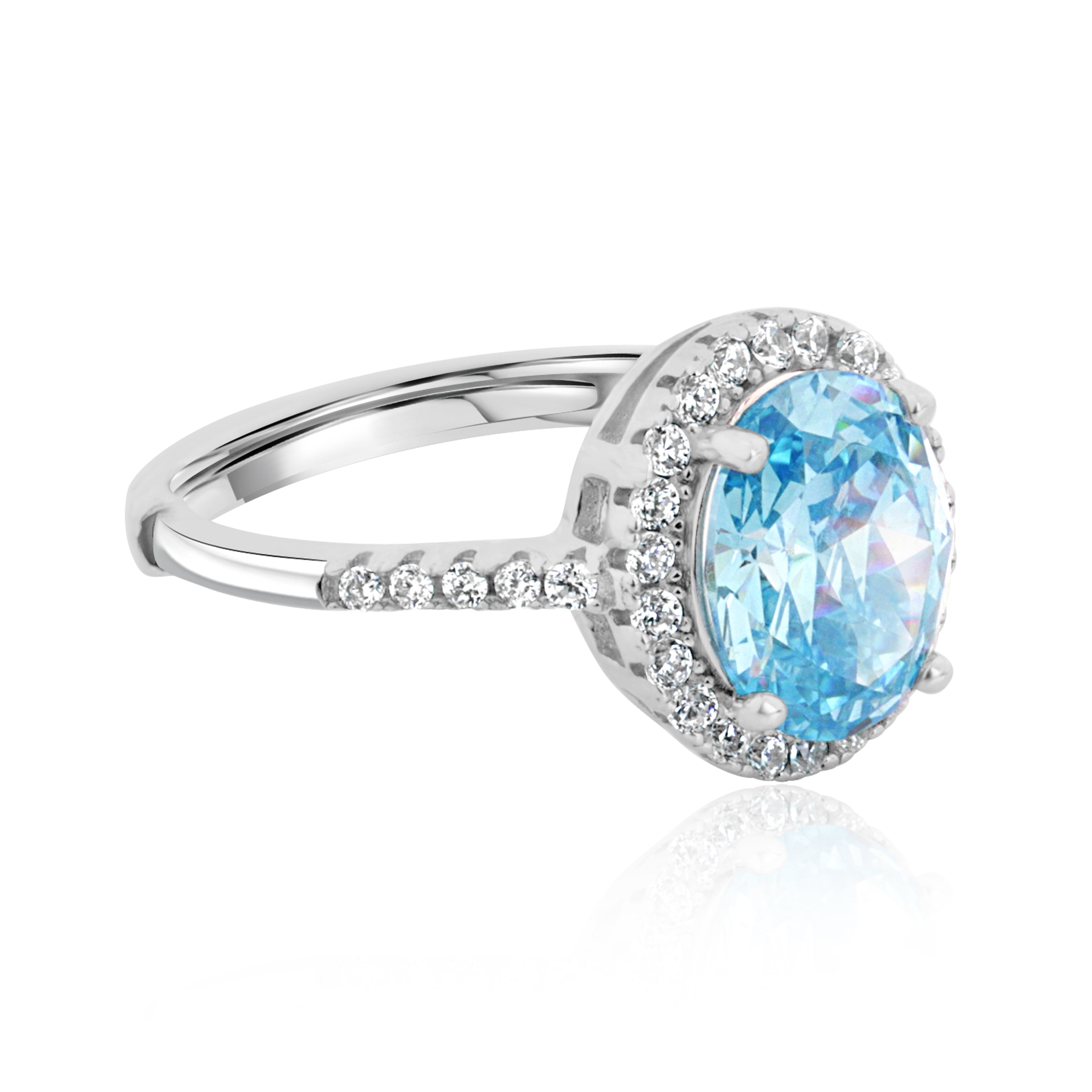 Azure Elegance Silver Ring