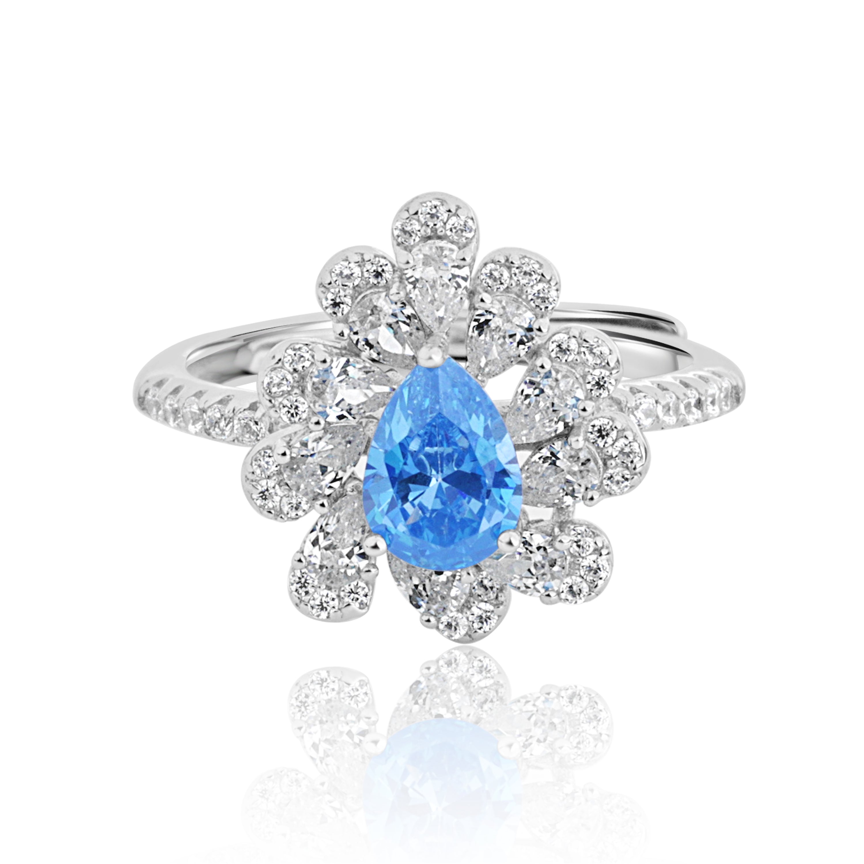 Sapphire Sovereign Pear Ring