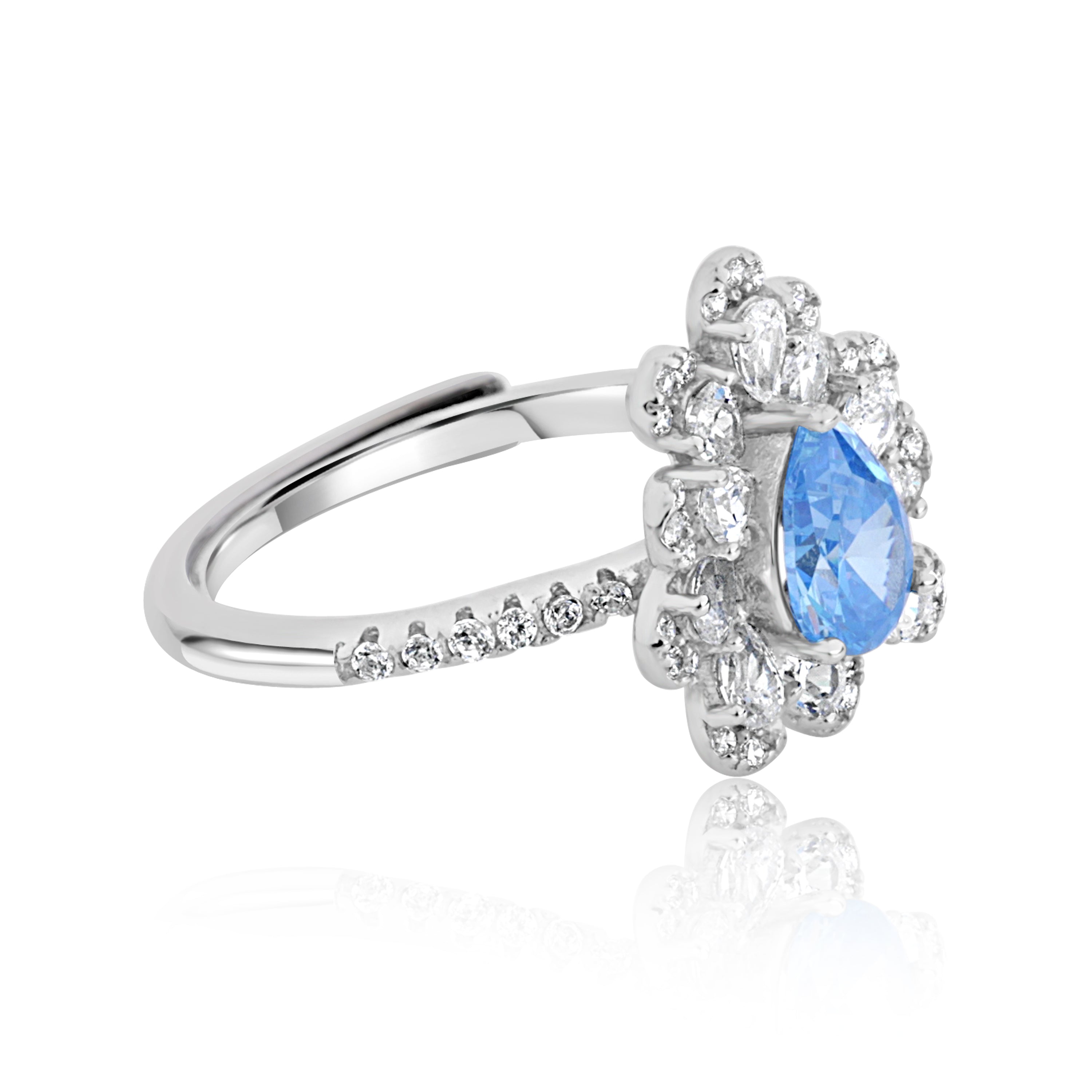 Sapphire Sovereign Pear Ring