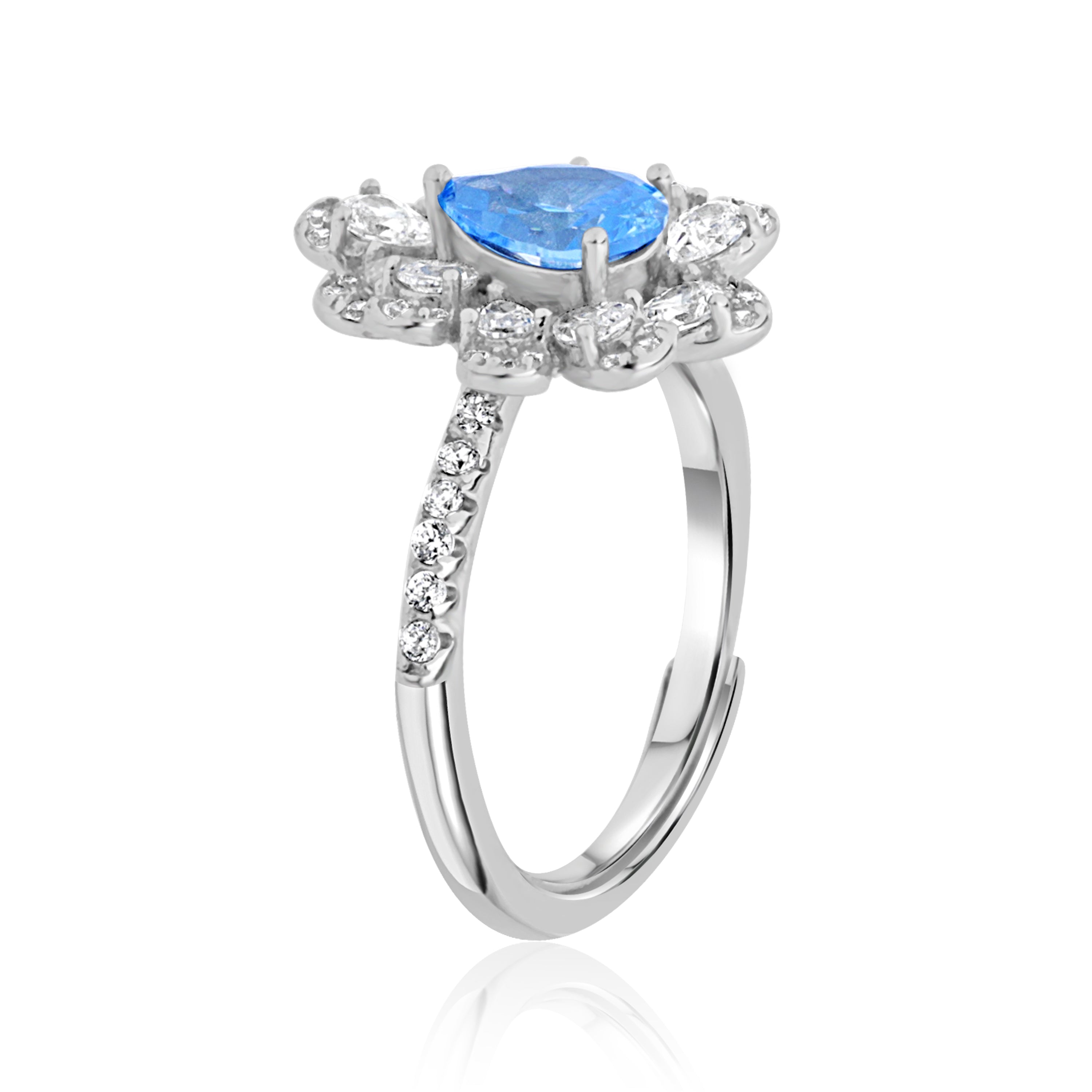 Sapphire Sovereign Pear Ring