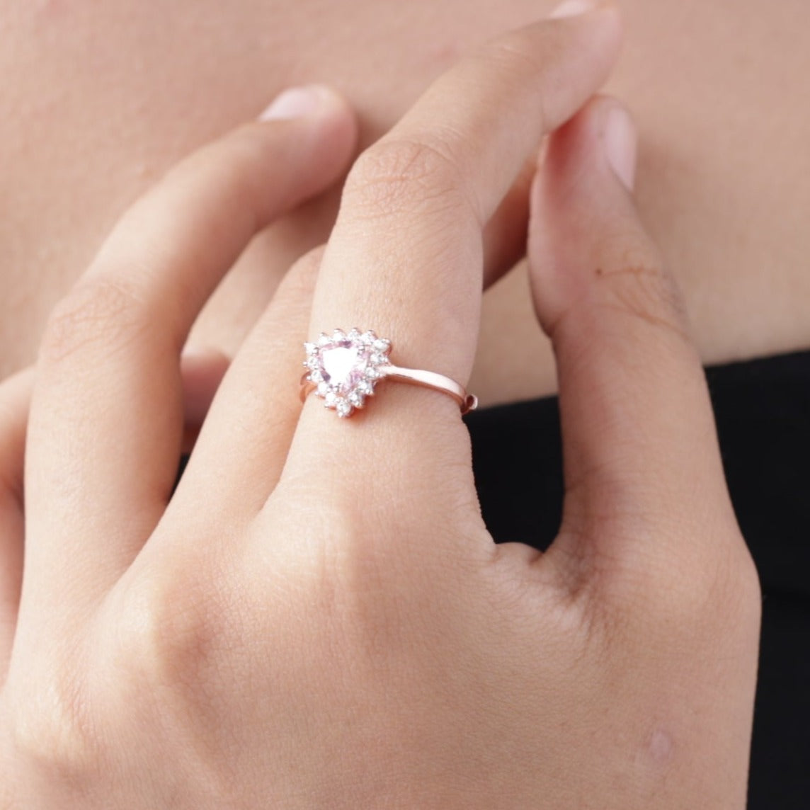 Rosegold Pink Orbit Ring