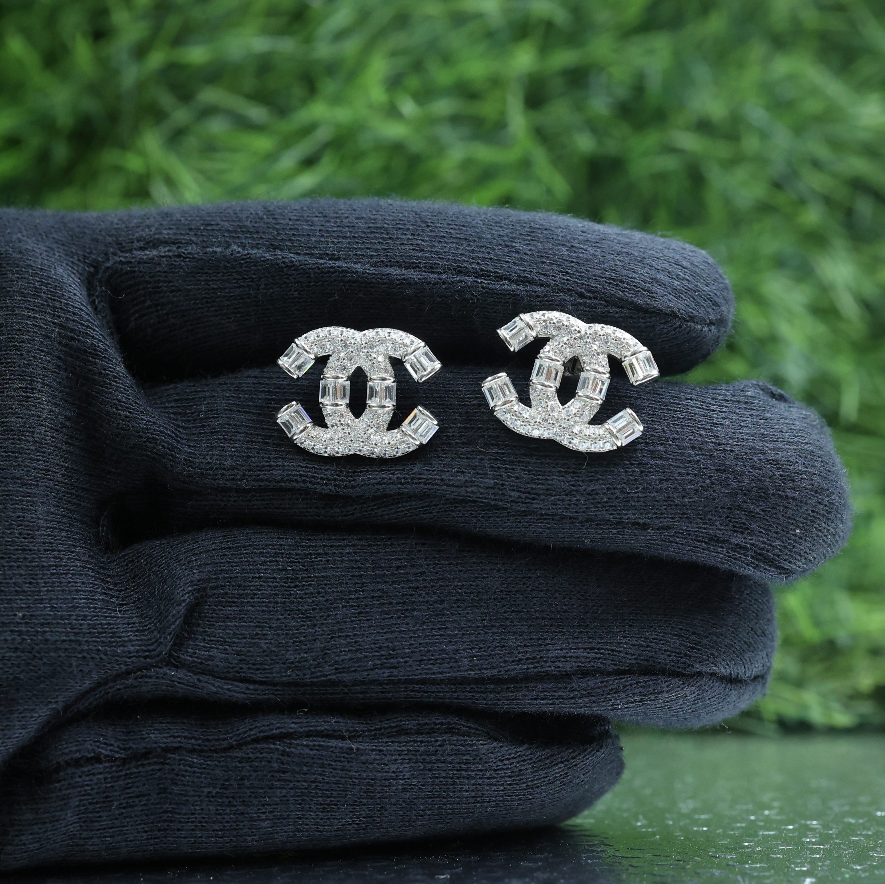 CC earring reminiscent of the renowned Chanel earring brand