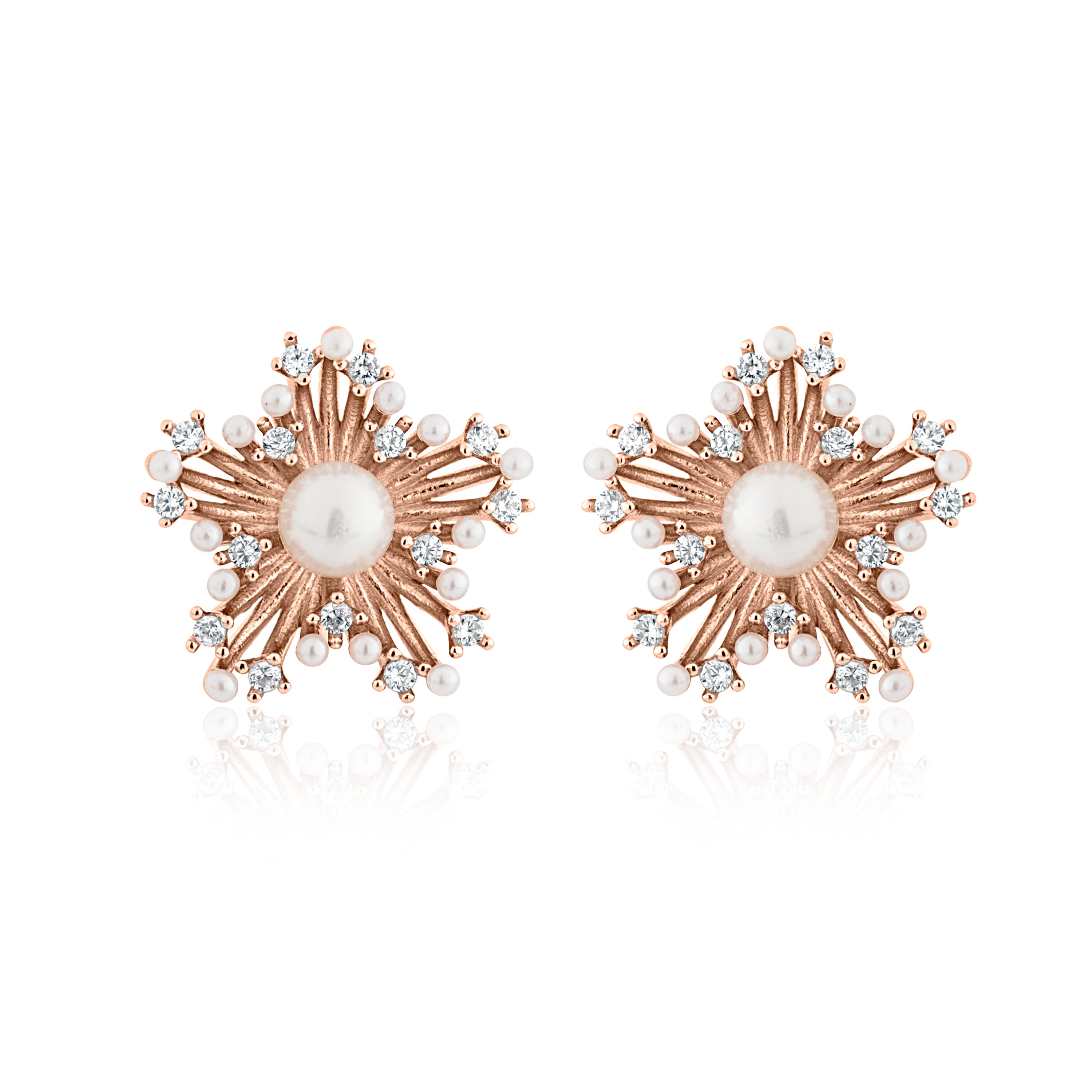 Rosegold Star Korean Earrings