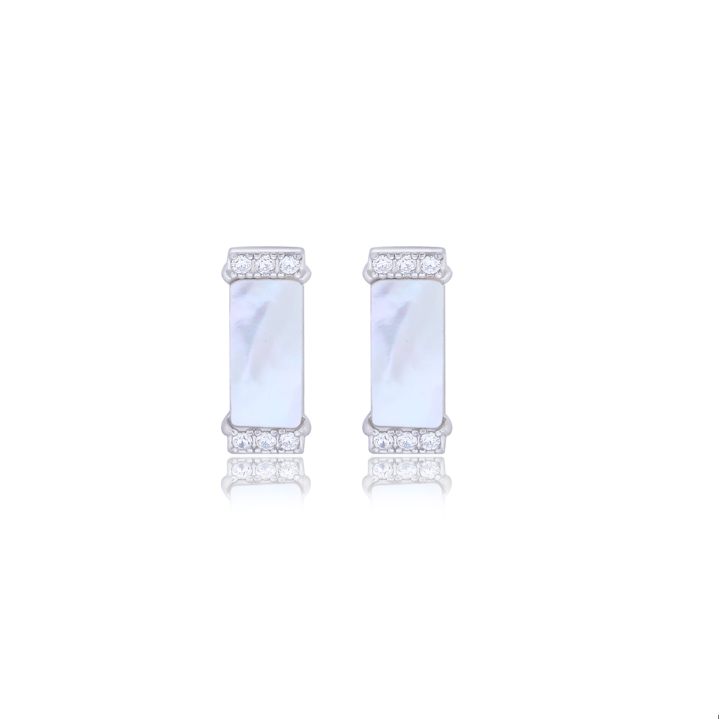 Mother Of Pearl Monolith Earring