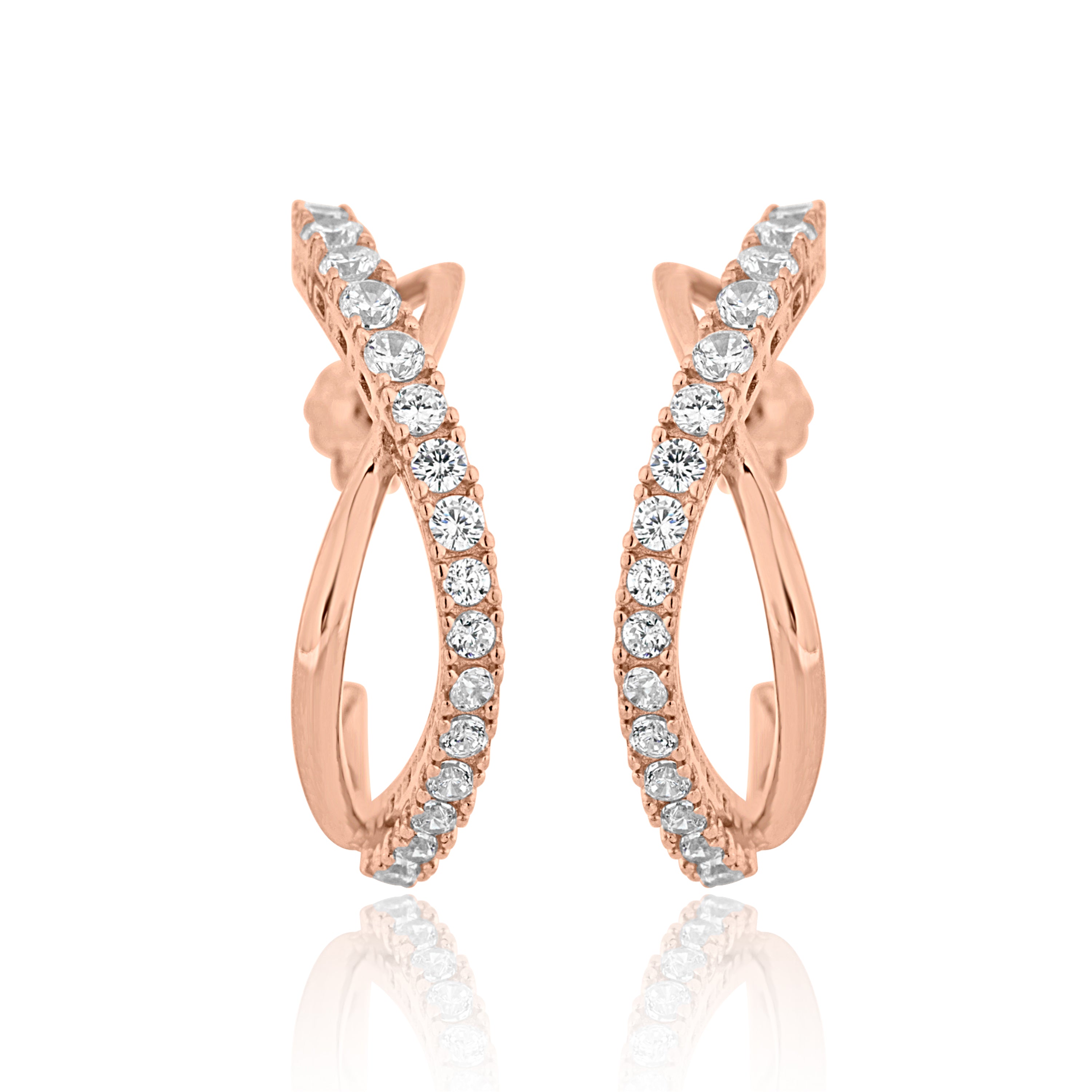 Rosegold Wave Fusion Earring