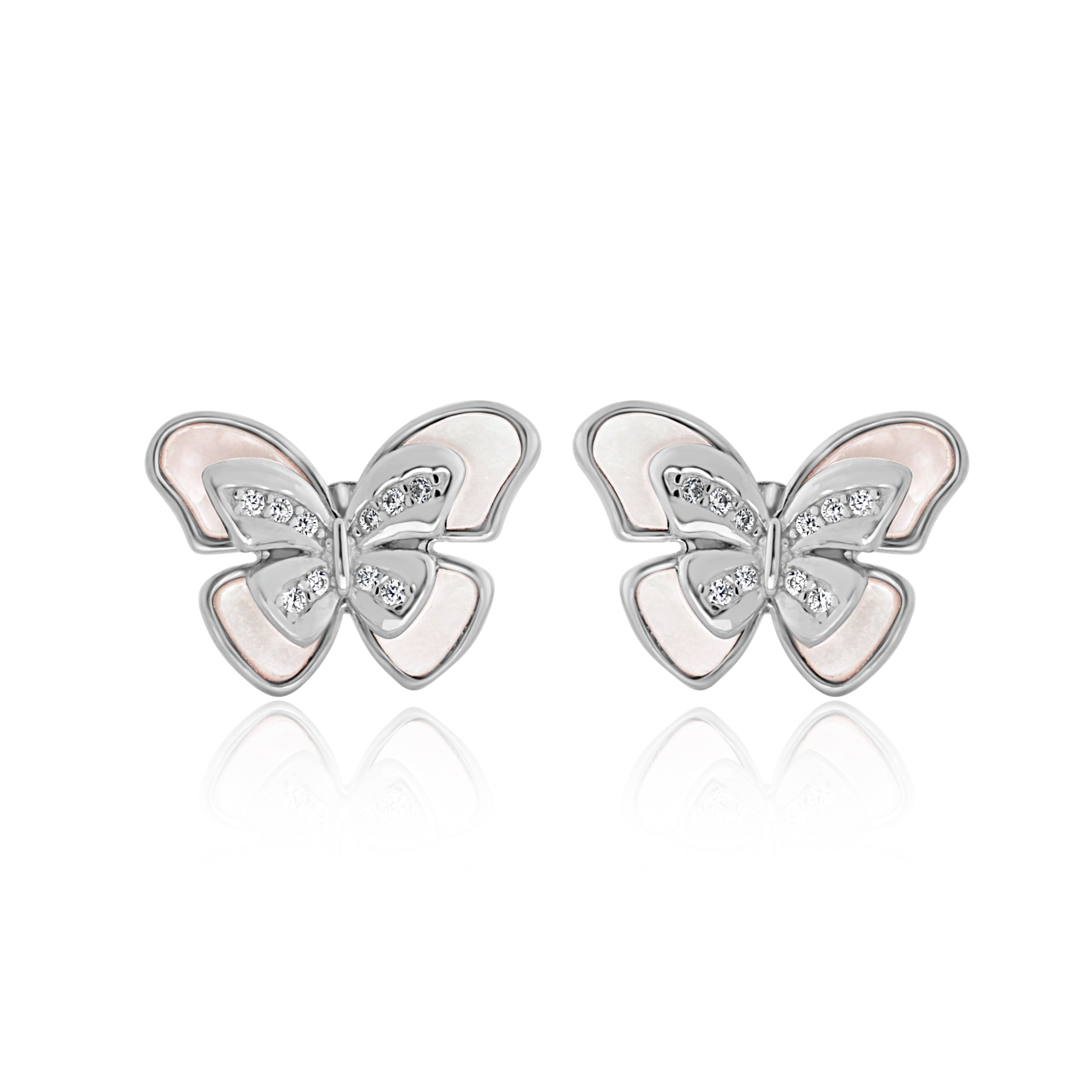 Duo Butterfly Stud Earring