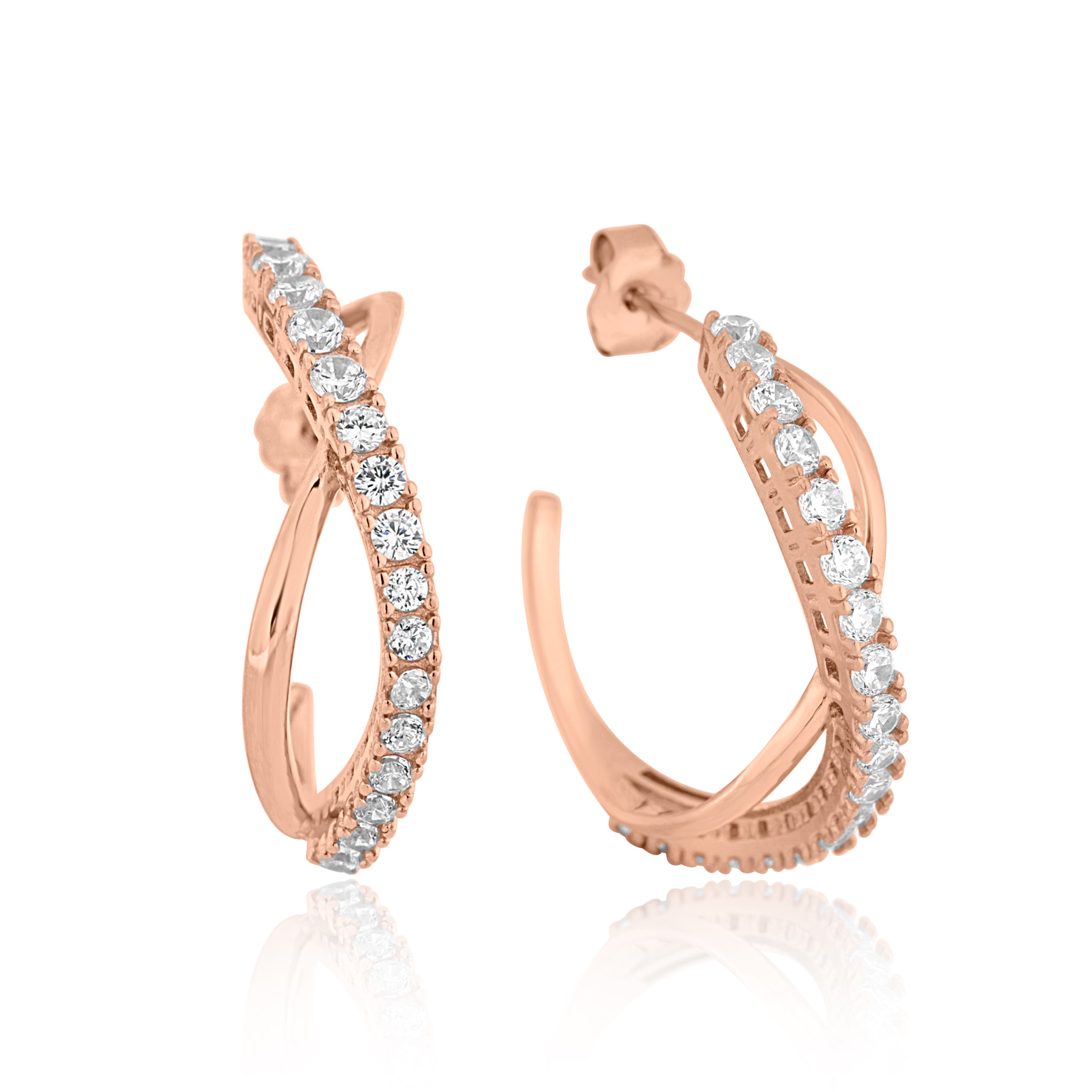 Rosegold Wave Fusion Earring