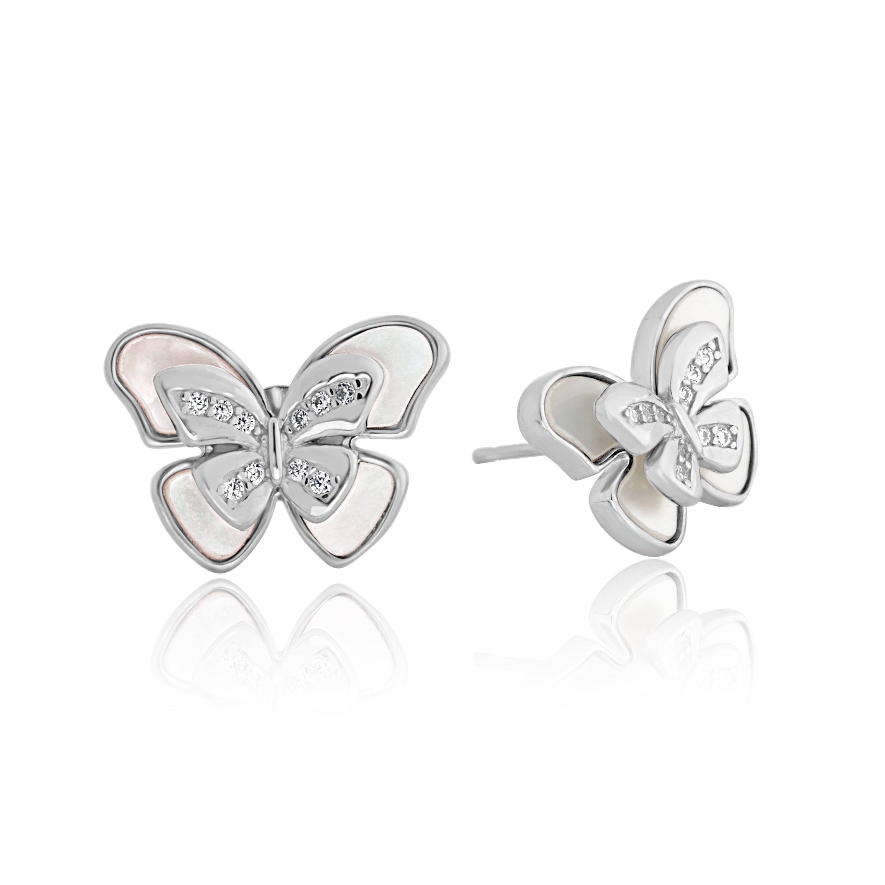 Duo Butterfly Stud Earring