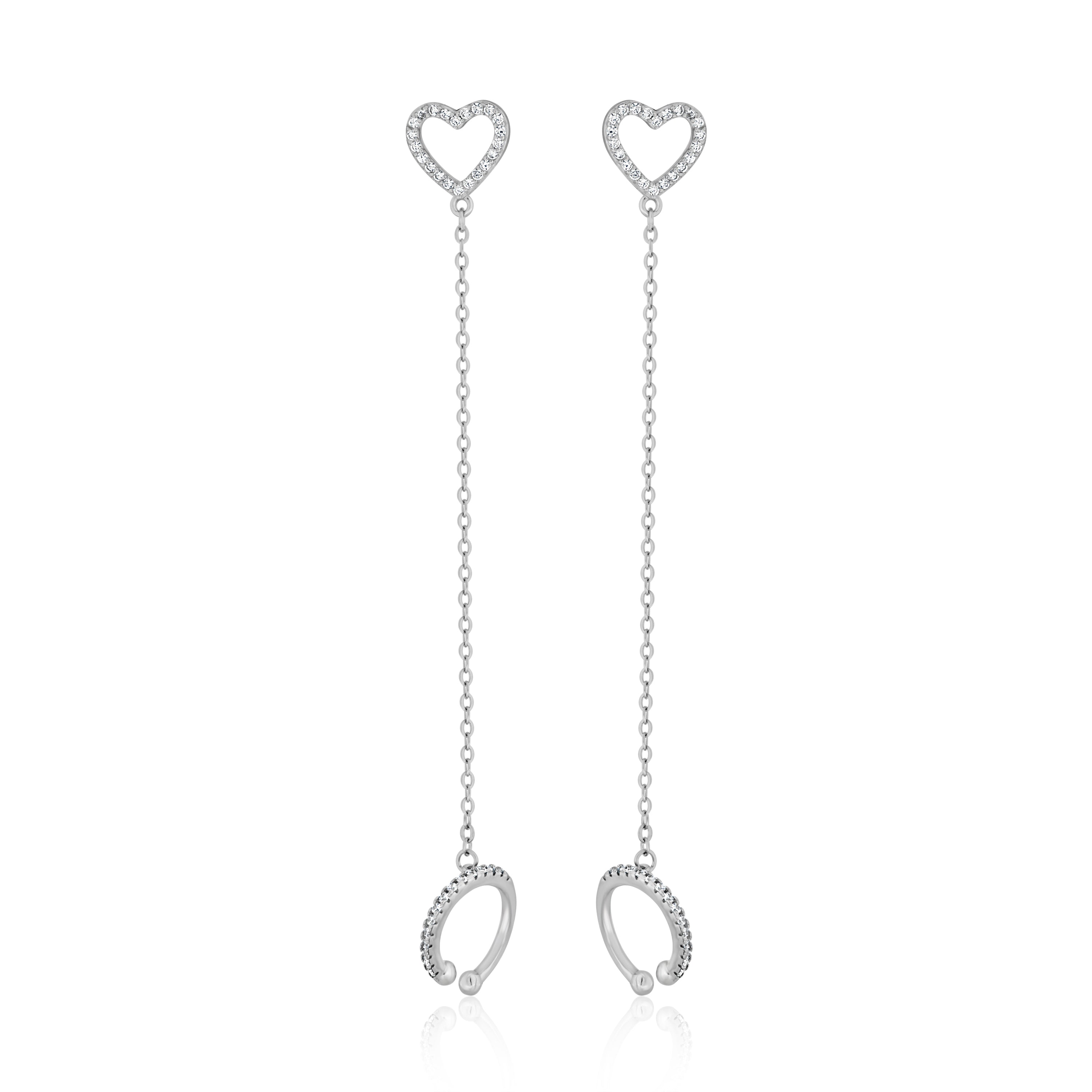 Enchanted Heart Drop Earrings