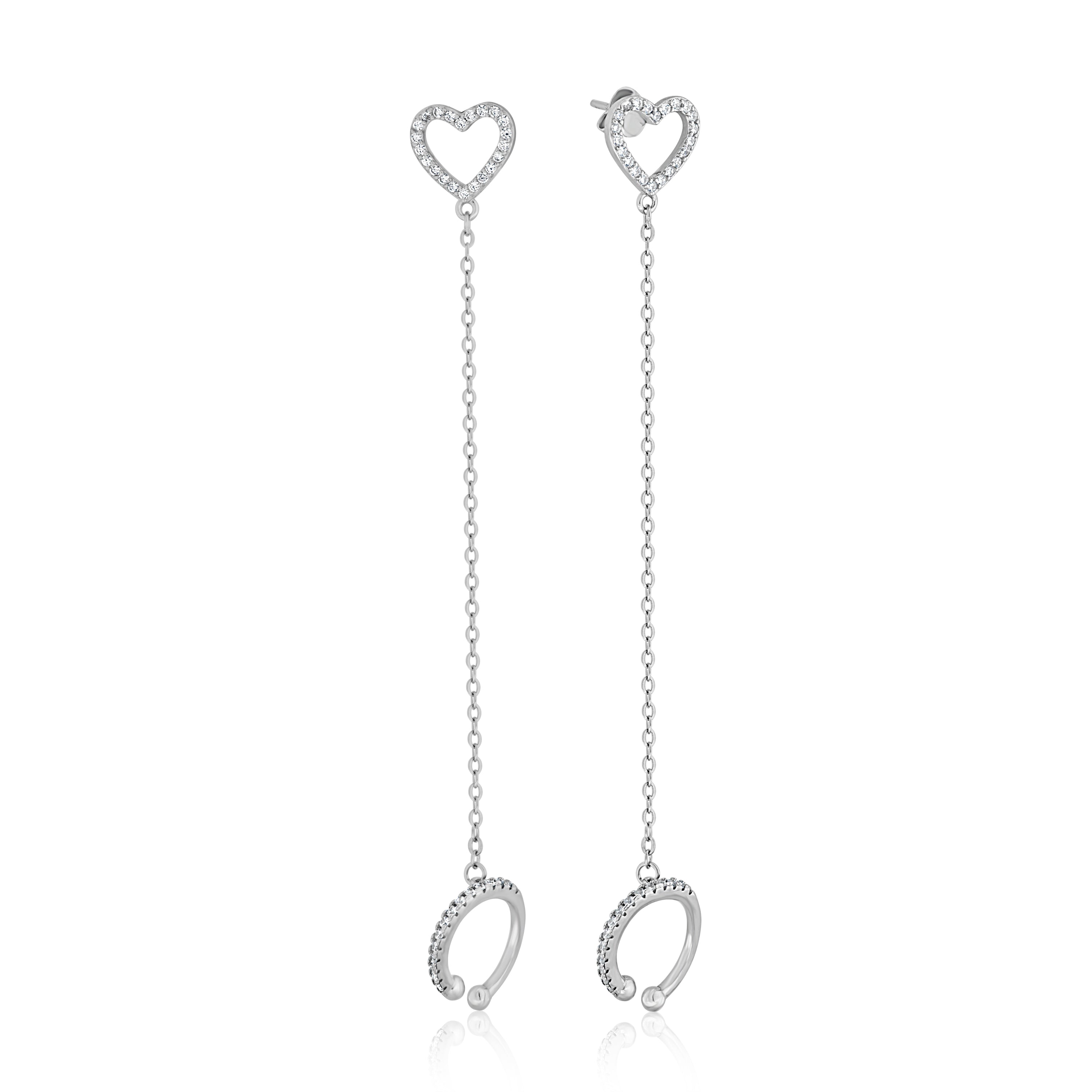 Enchanted Heart Drop Earrings