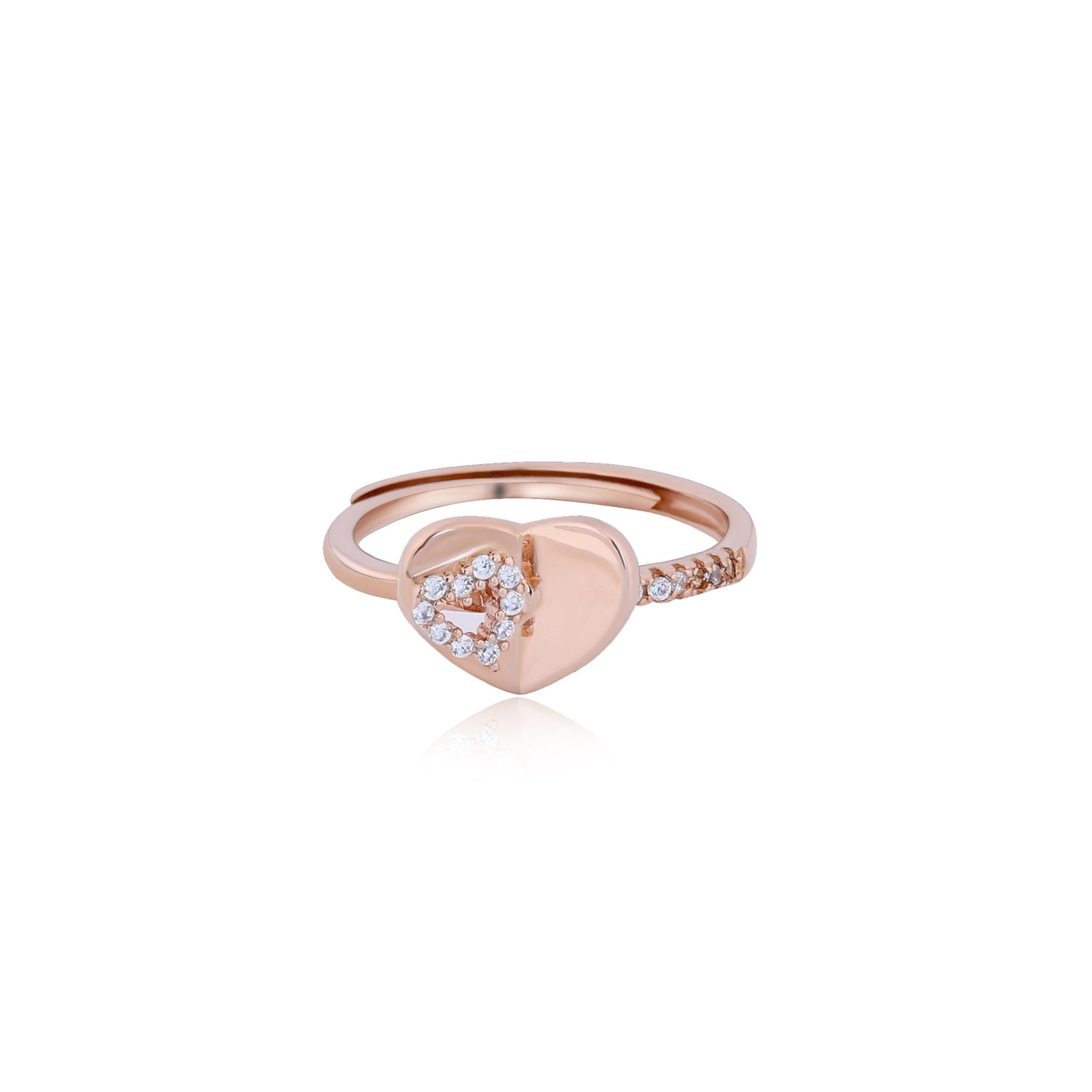 Rosegold Dual Heart Ring