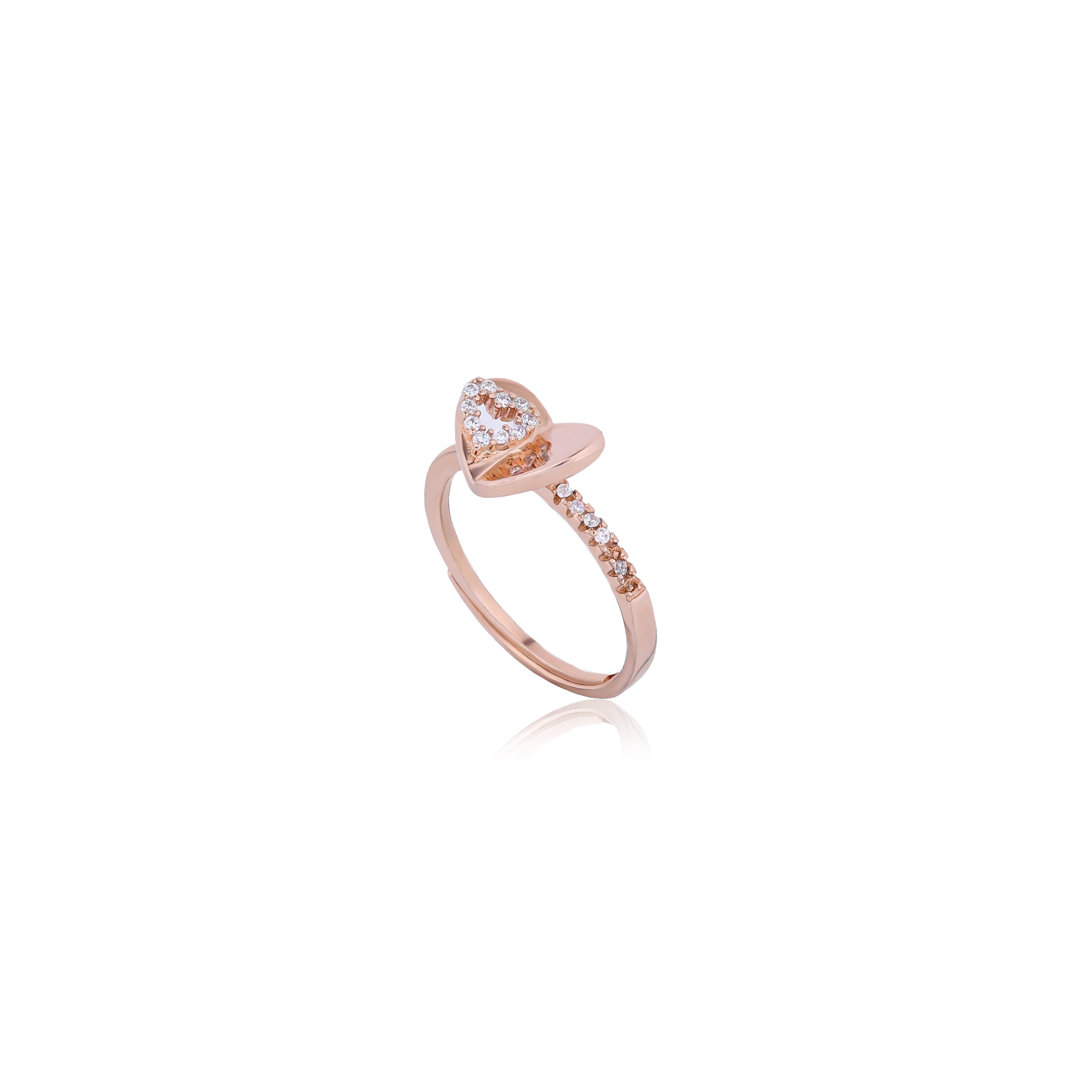 Rosegold Dual Heart Ring