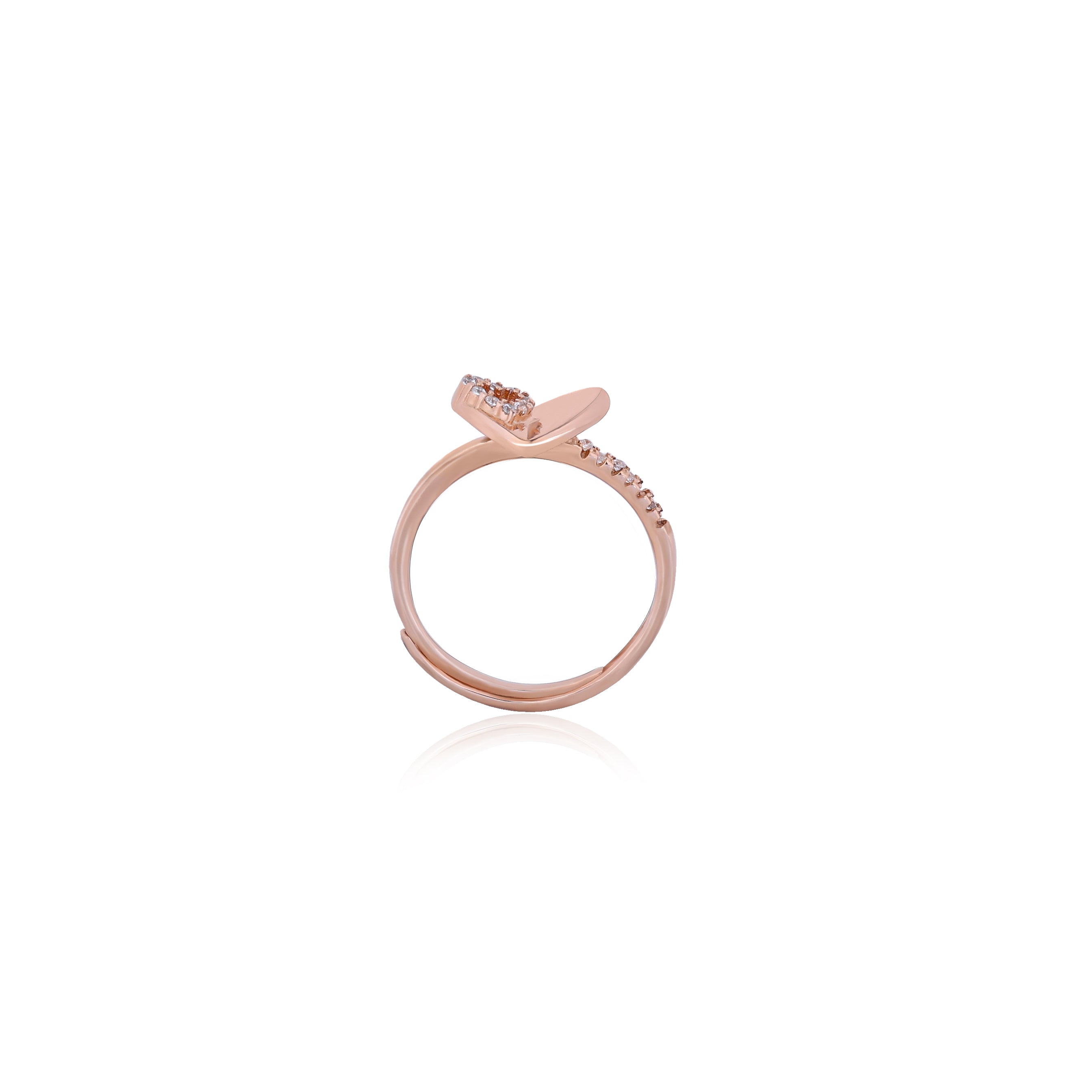 Rosegold Dual Heart Ring