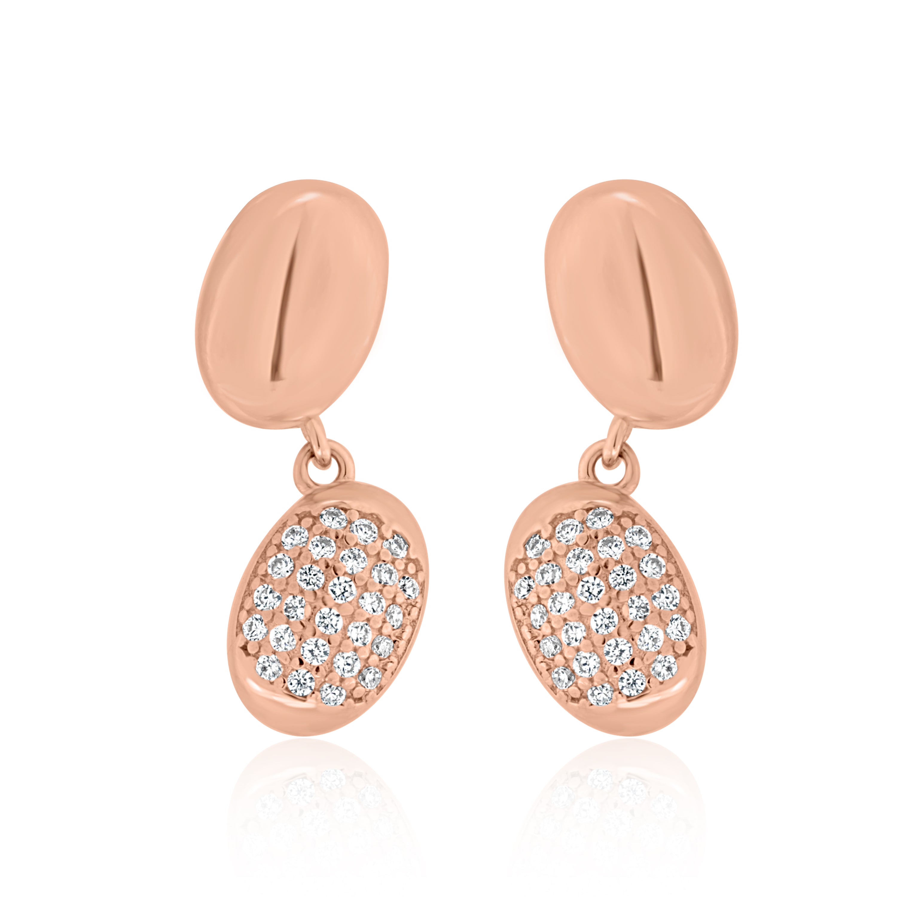 Rose Gold Hanging Dazzle Island Earring