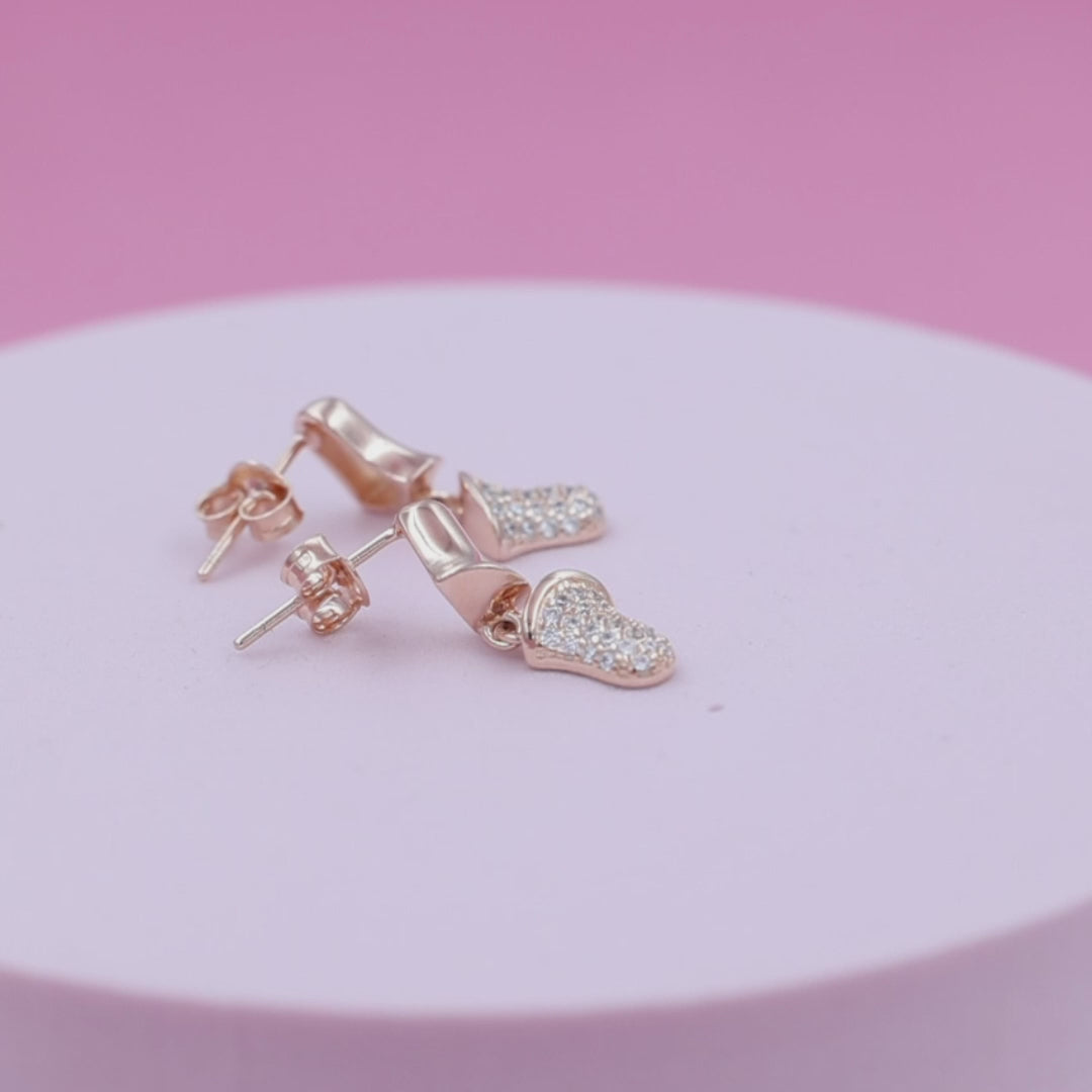 Rose Gold Heavenly Bell Diamond Earring