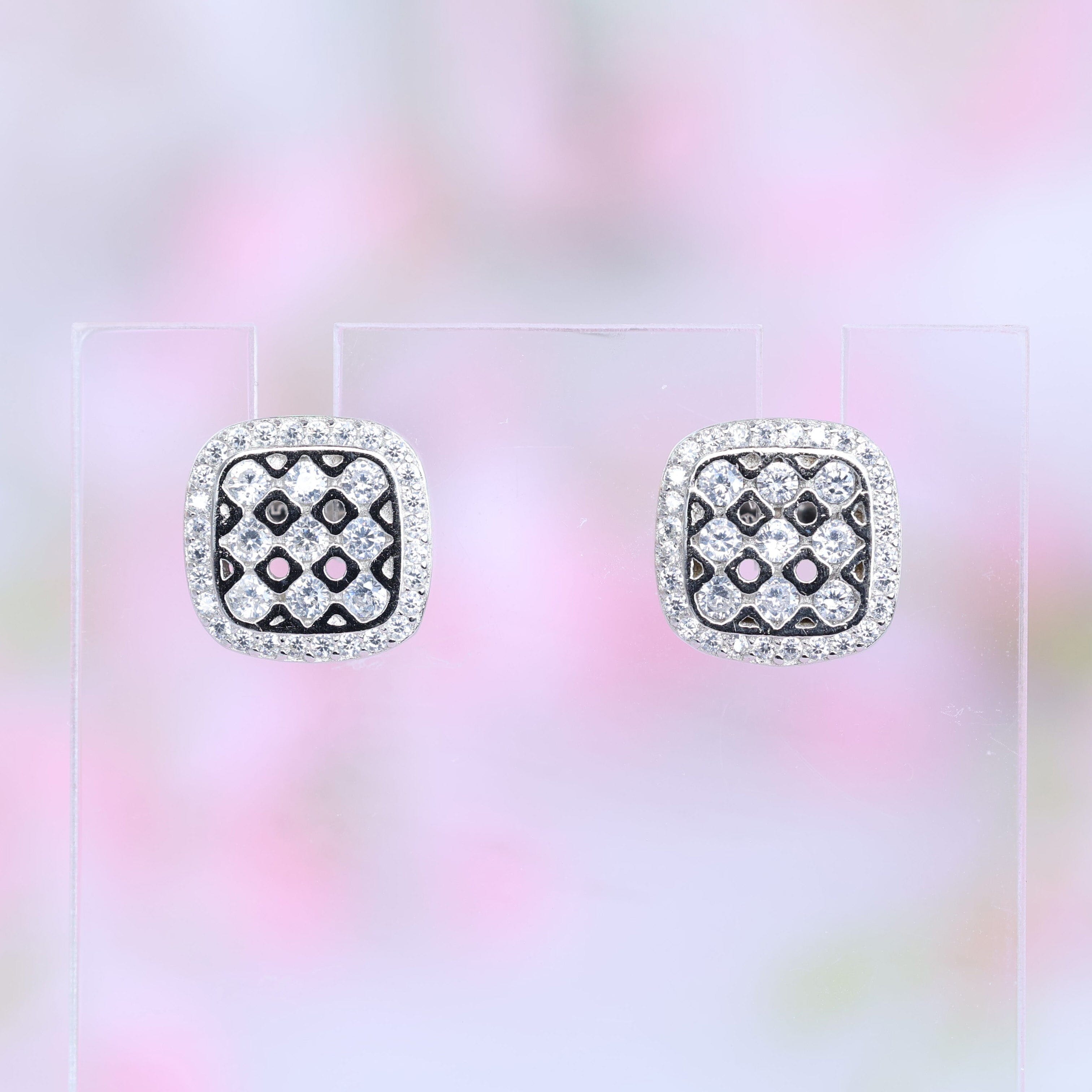 Mini Modern Mosaic Stud Earring Shreedevi Jewellers 