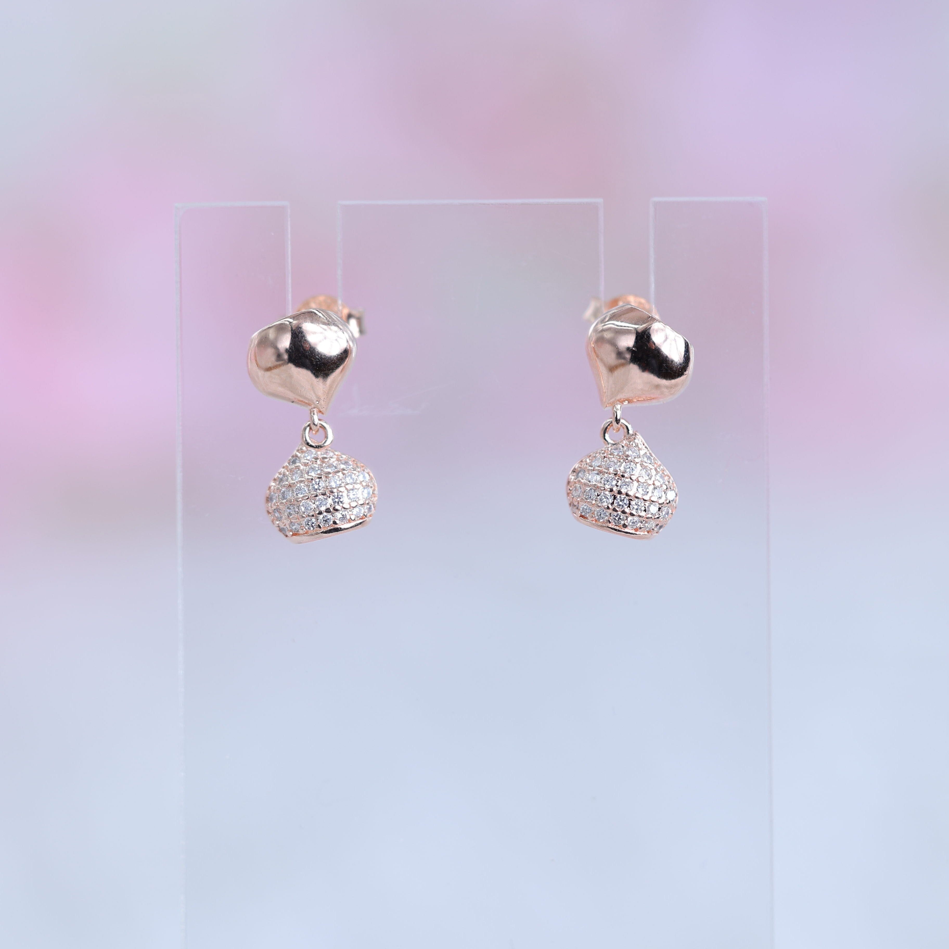 Rose Gold Timeless Elegance Earring Shreedevi Jewellers 