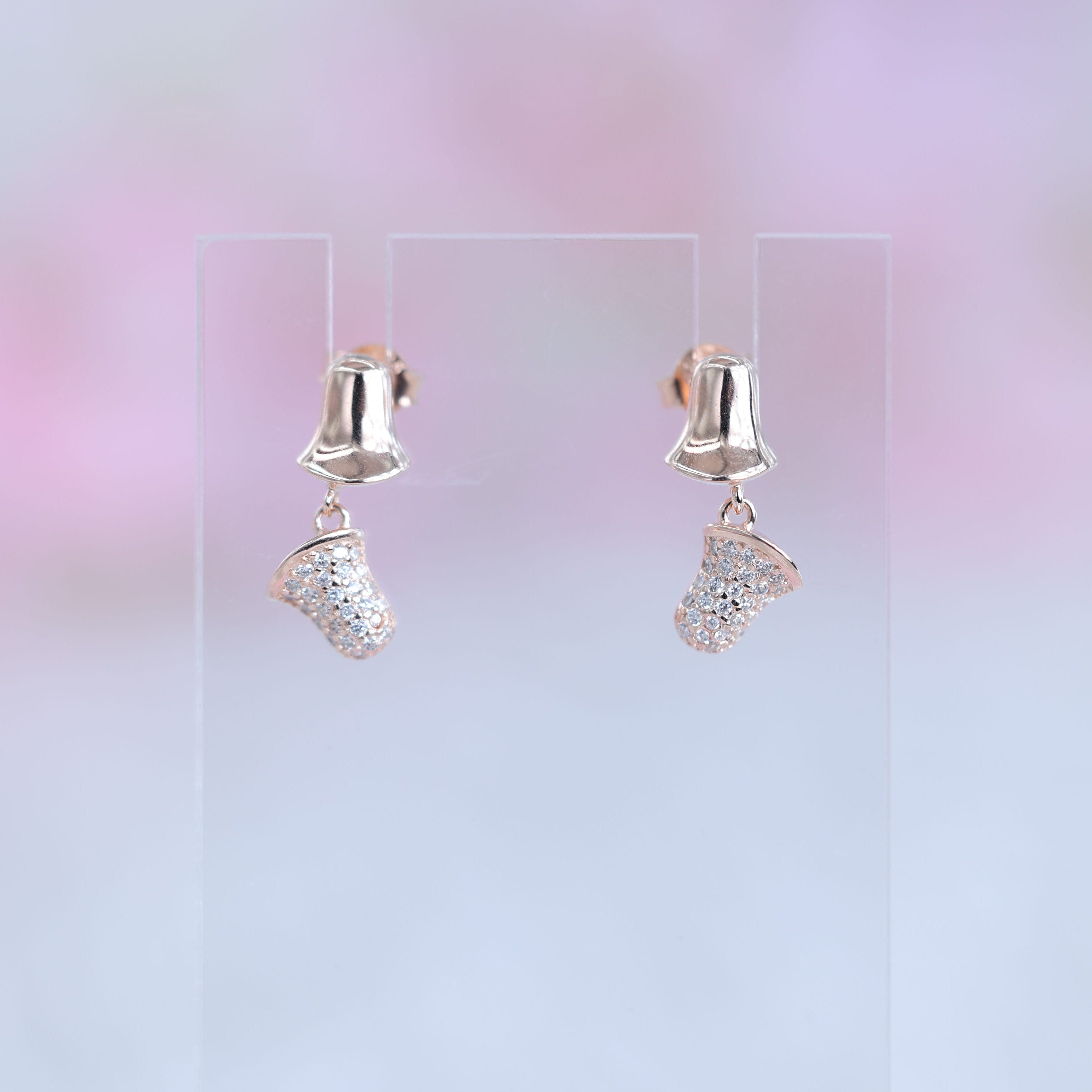 Rose Gold Heavenly Bell Diamond Earring Shreedevi Jewellers 